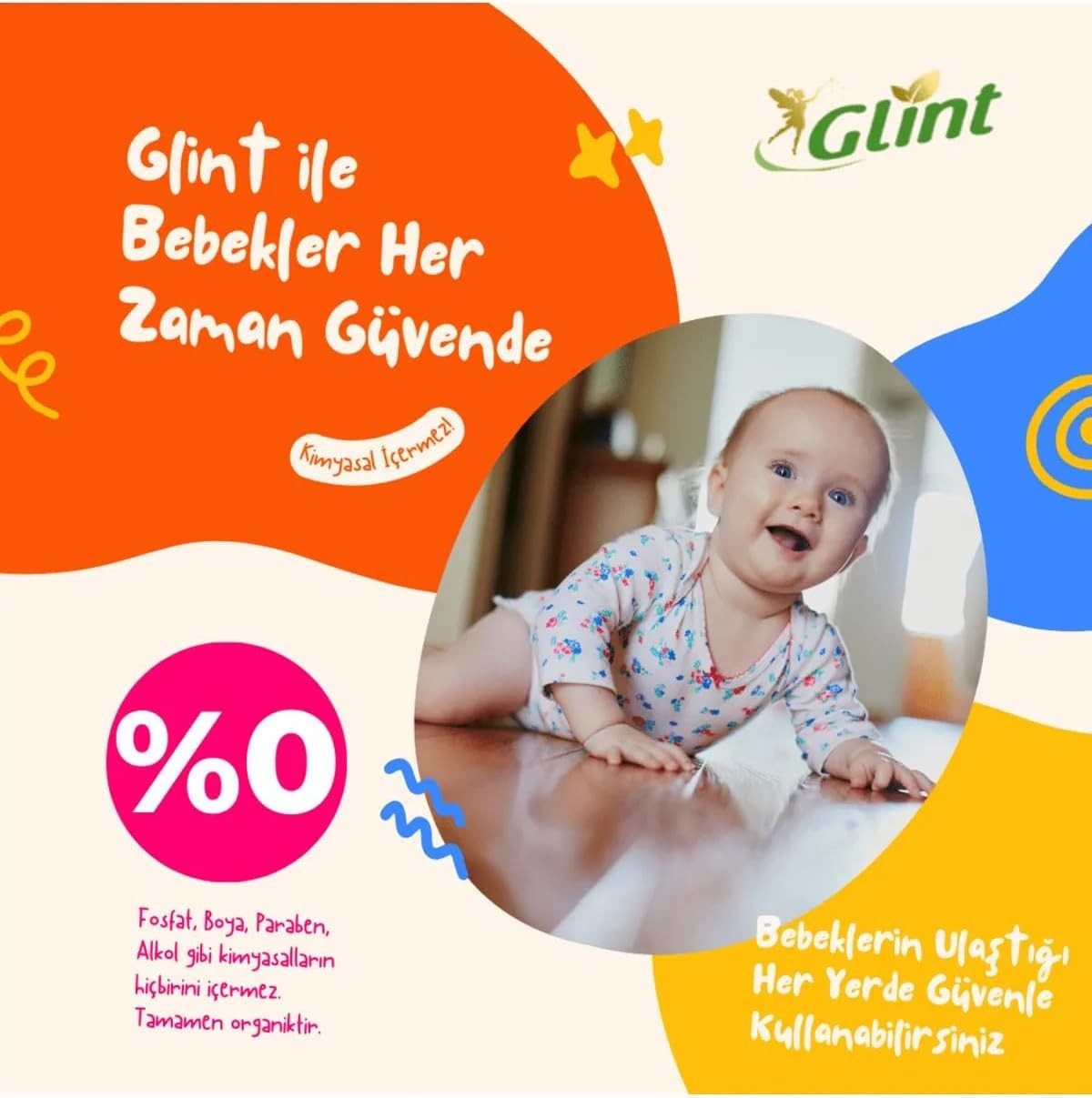 Glint %100 Bitkisel Çamaşır Leke Çıkarıcı Bebek Genel Temizleyici 1L