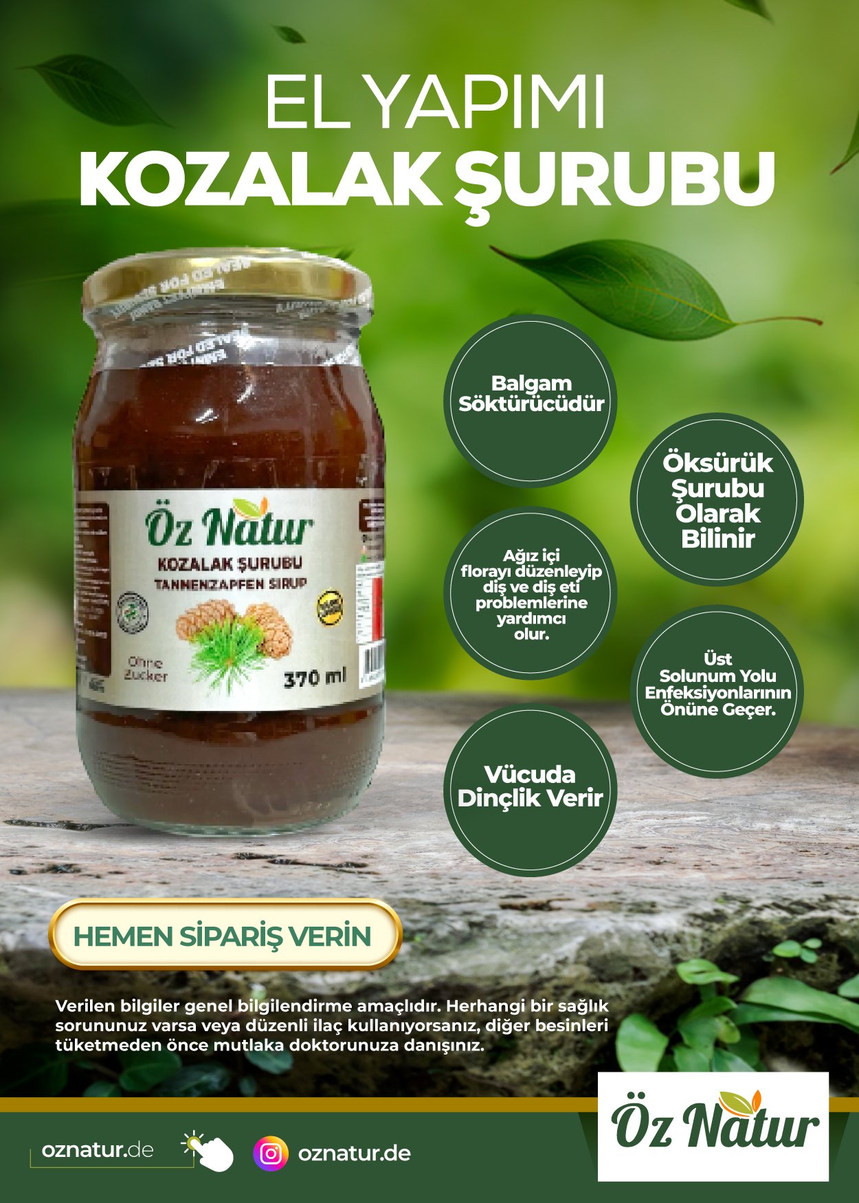 Tannenzapfen Sirup 370ml (Flüssig) (Kozalak Şurubu)