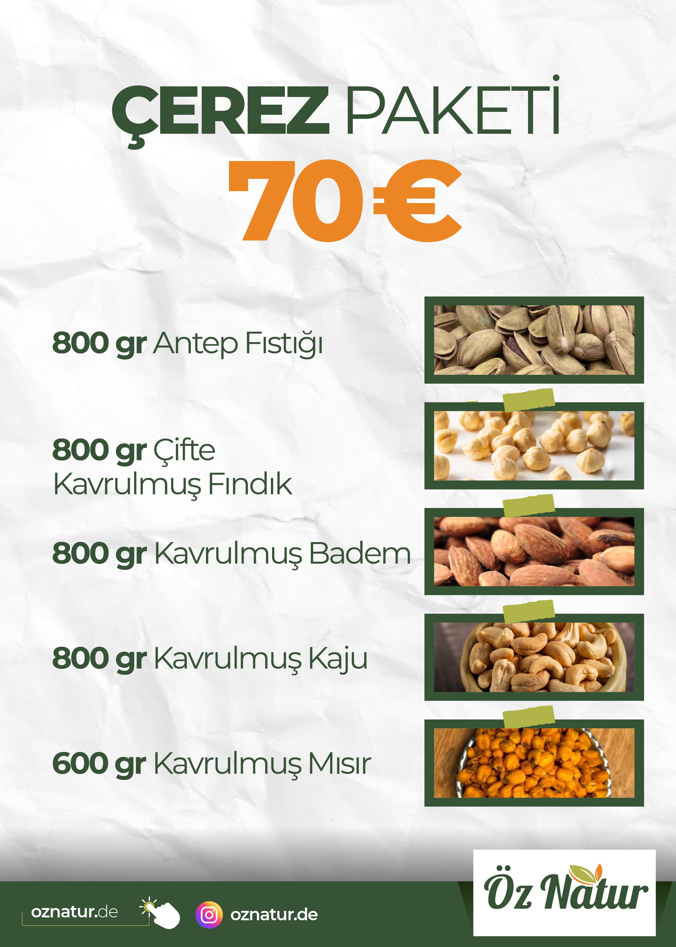 Kampanyalı Çerez Paketi 5 Ürün