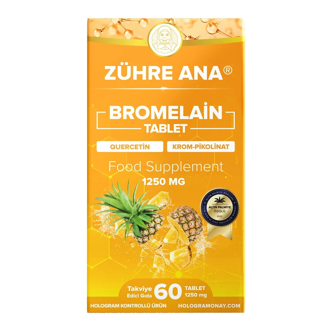 Zühre Ana Bromelain Kapseln 1250 mg 60 Kapseln mit Ananas-extrakt