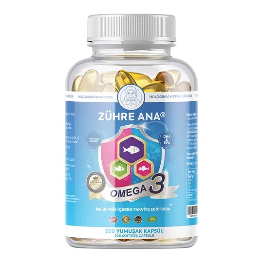 Zühre Ana Omega 3 Fischöl – 200 Kapseln