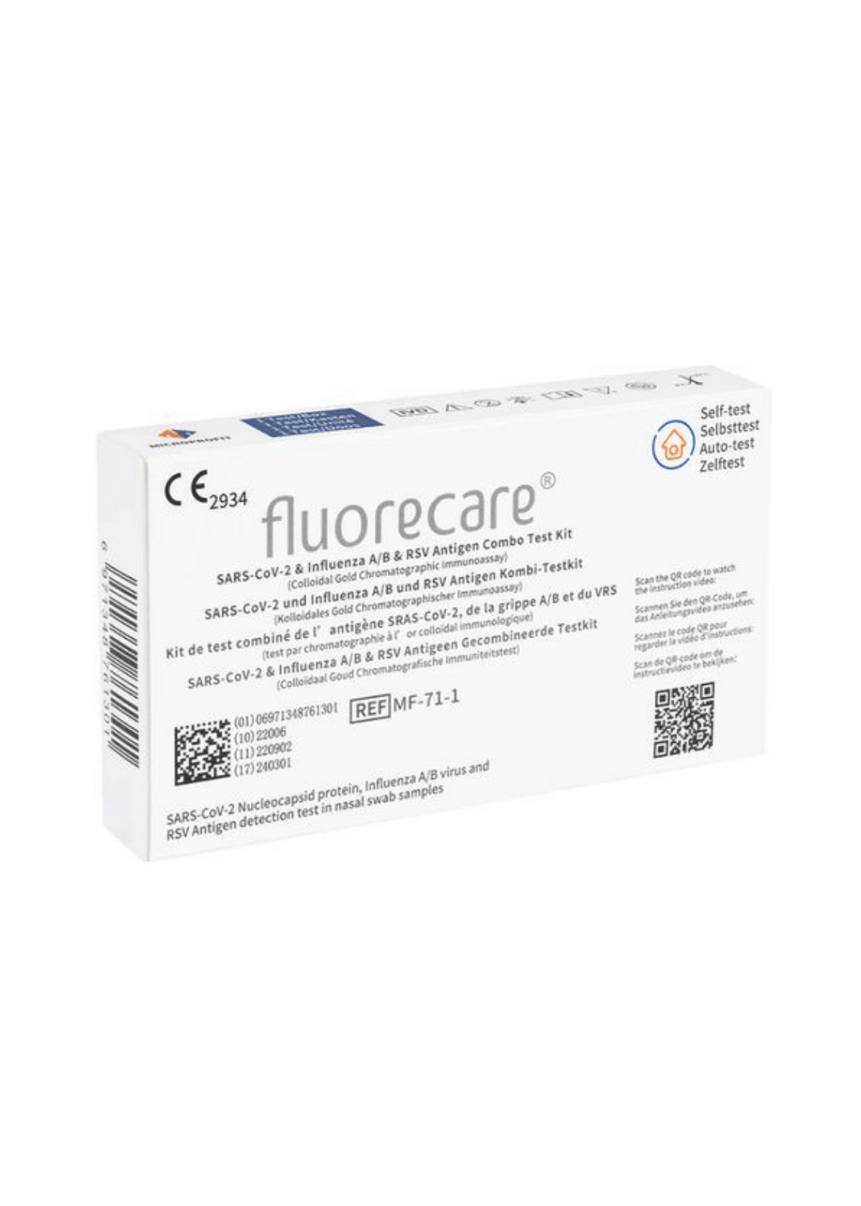 Fluorecare SARS-CoV-2, Influenza A+B & RSV Antigen 4in1 Kombi Test