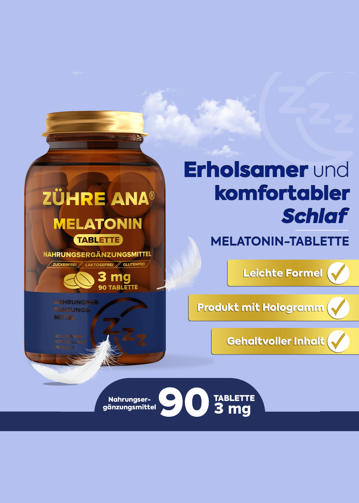 Zühre Ana Melatonin Tablet 3mg - 90 Kapsül