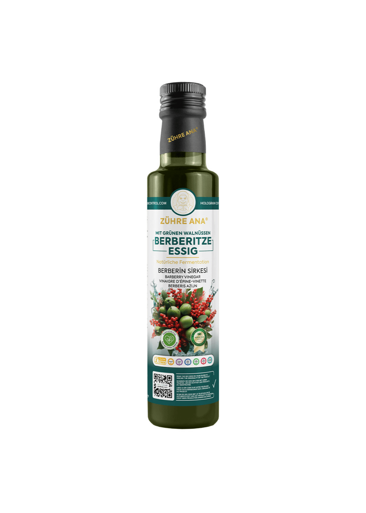Zühre Ana Yeşil Ceviz Berberin Sirkesi 500ml