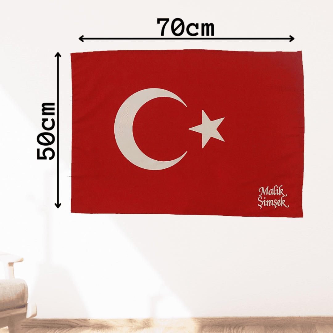 Türk Bayragi Set mir Gravur Tesbih Gebetskette mit Türkische Flagge gestrickt