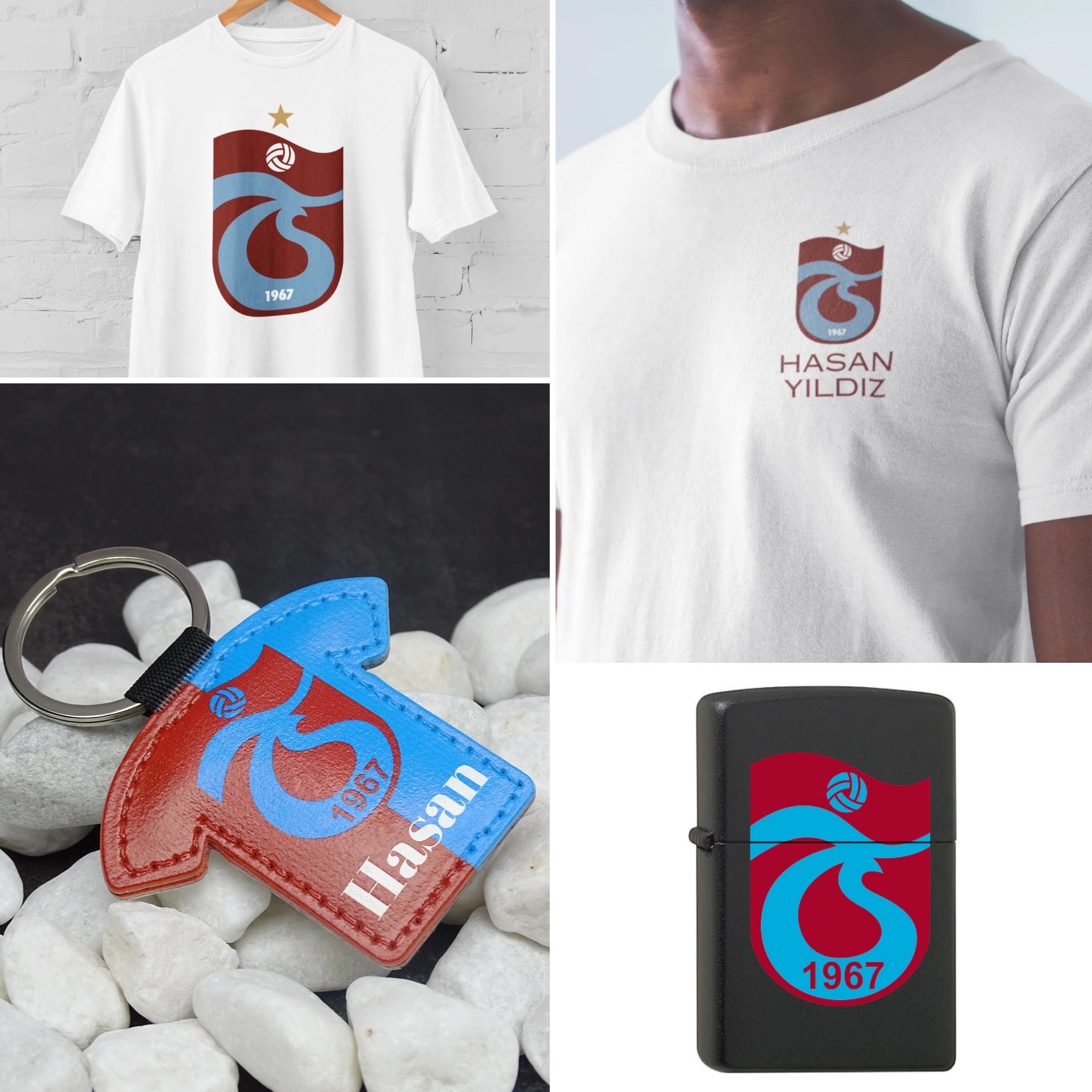 T-Shirt Bundle mit Schlüsselanhänger und Feuerzeug TS