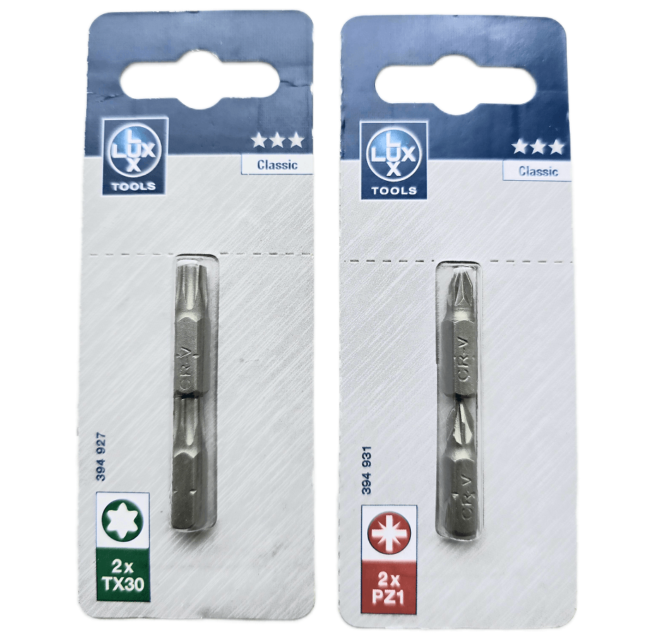 LUX TOOLS Bit 2er Pack  Länge 25 mm – Ø 6,3 mm