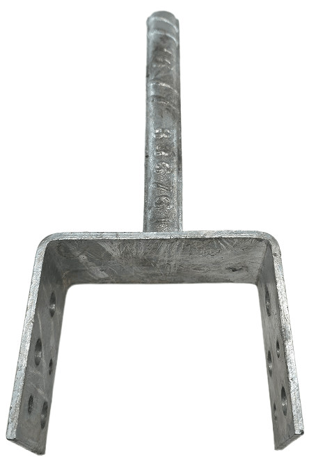 Dreidimensionale Pfostenschuh - Bodenanker  