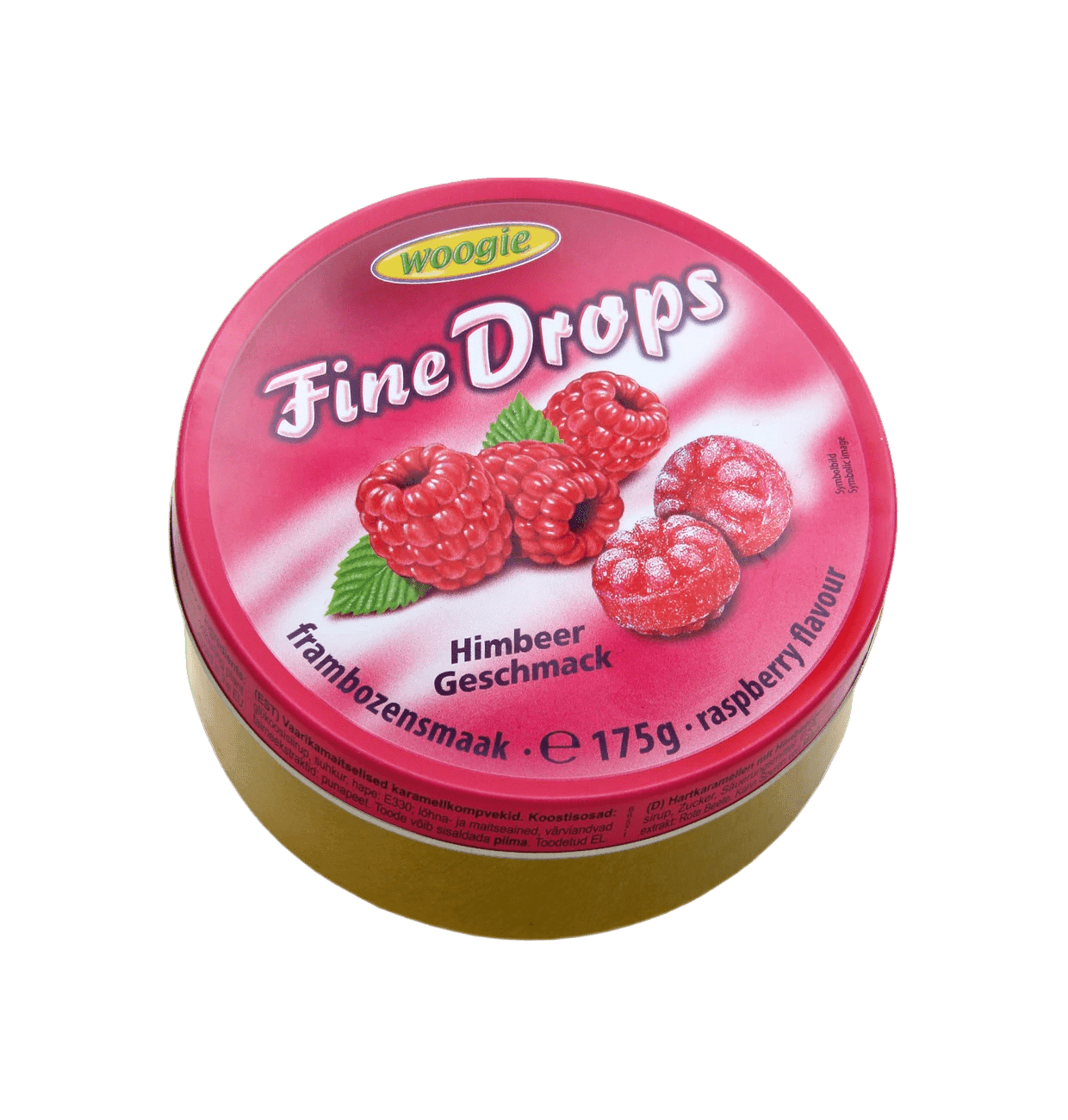 Woogie Himbeer-Bonbons "Fine Drops" 175g Dose