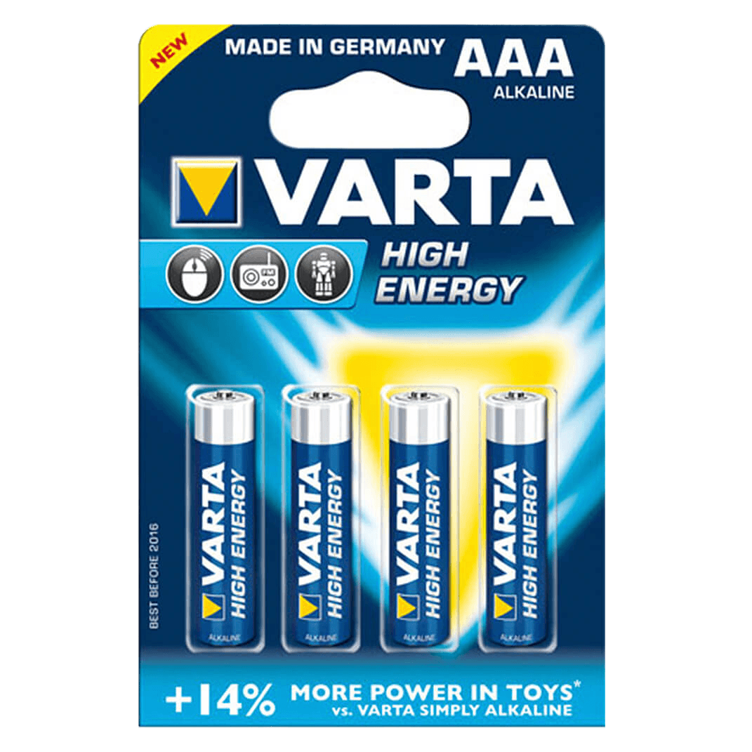 Batterie VARTA Micro AAA 4er high energy Alkaline