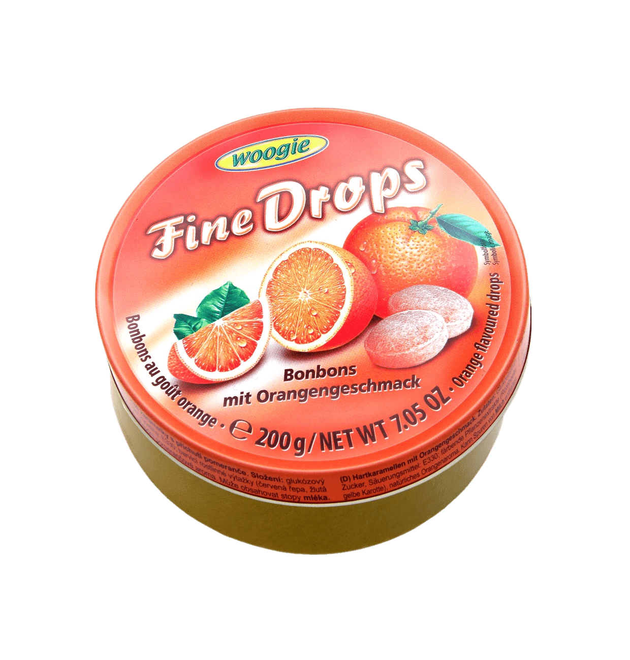 Woogie Orangengeschmack "Fine Drops" 200g Dose