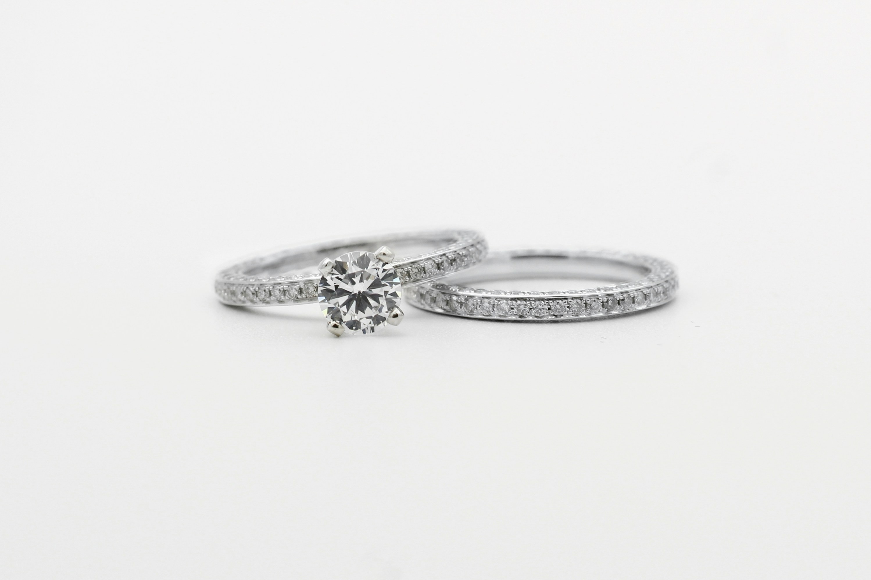 Ring-Set mit Solitär & Trauring