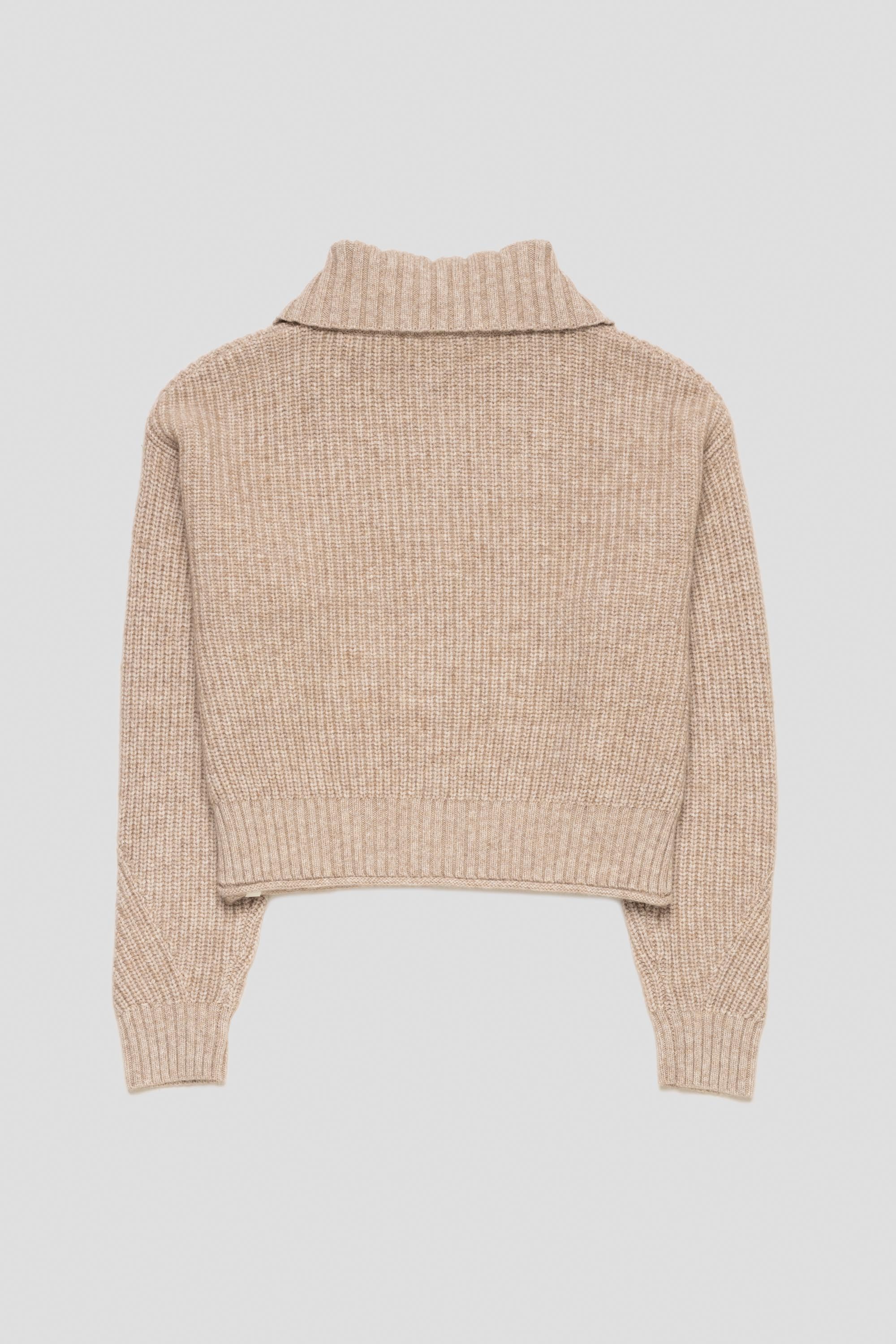 Women's Merino Half Zip Knit Oatmeal