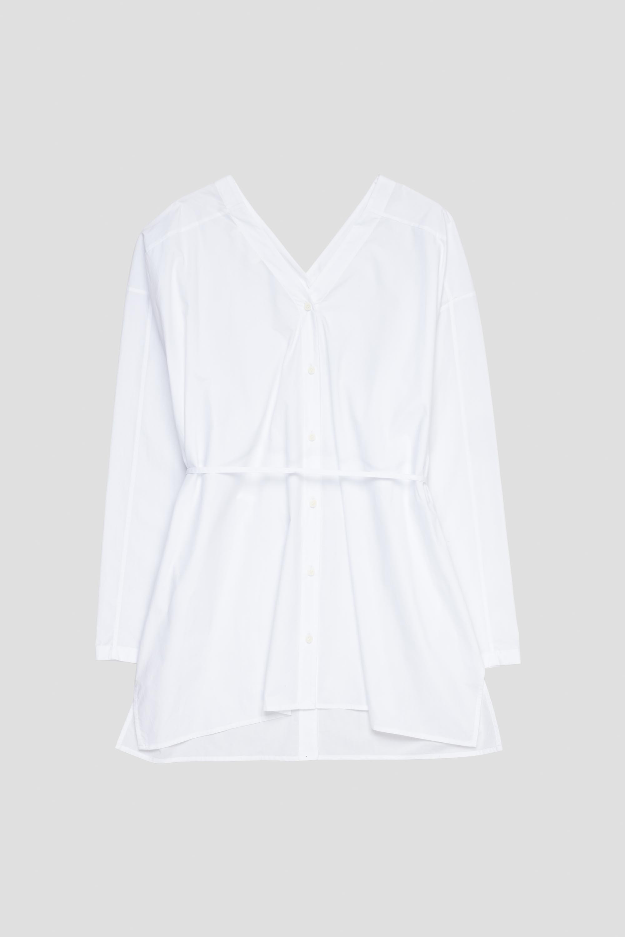 Cotton Shirt Dress White