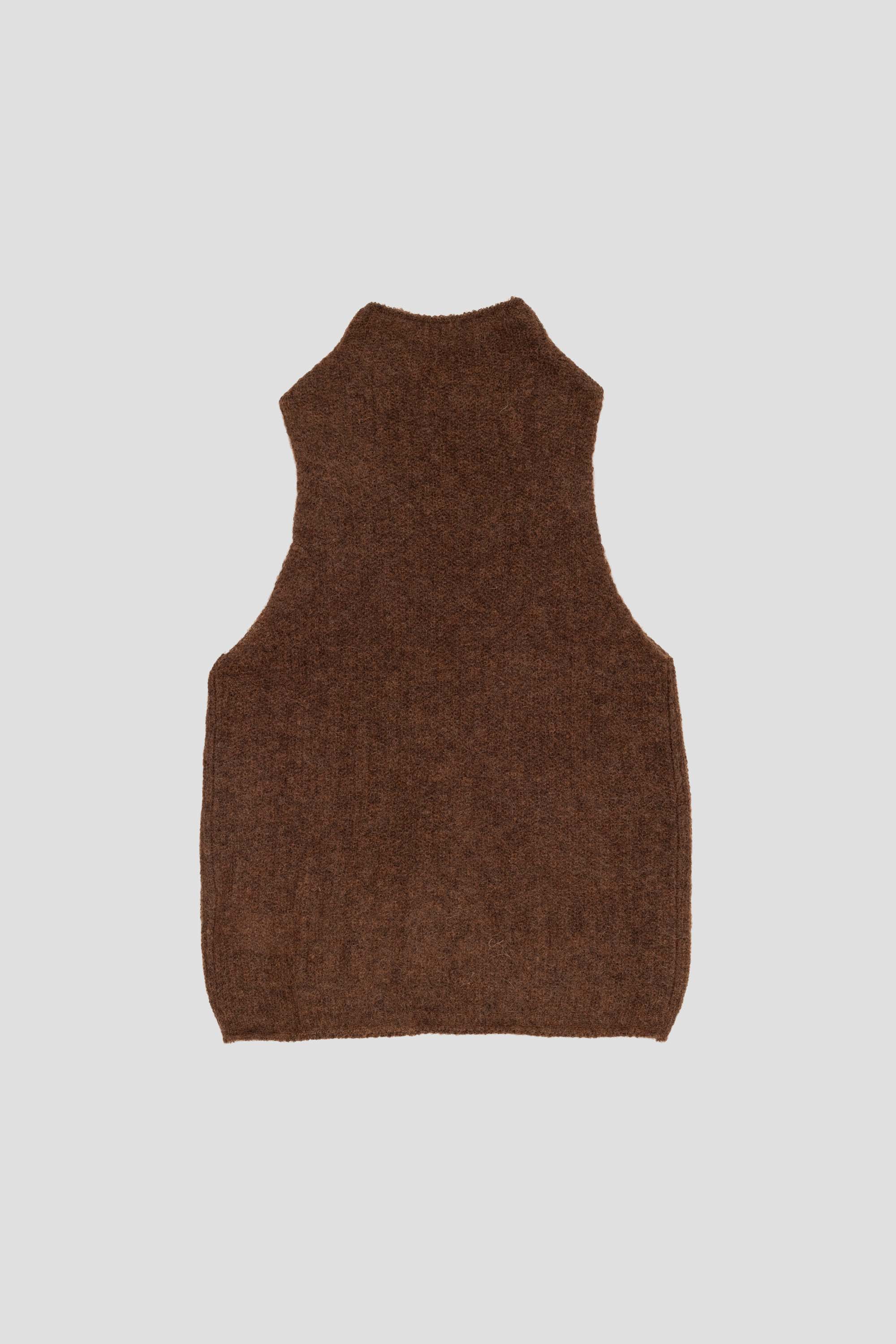 Sheer Sleeveless Top Brown
