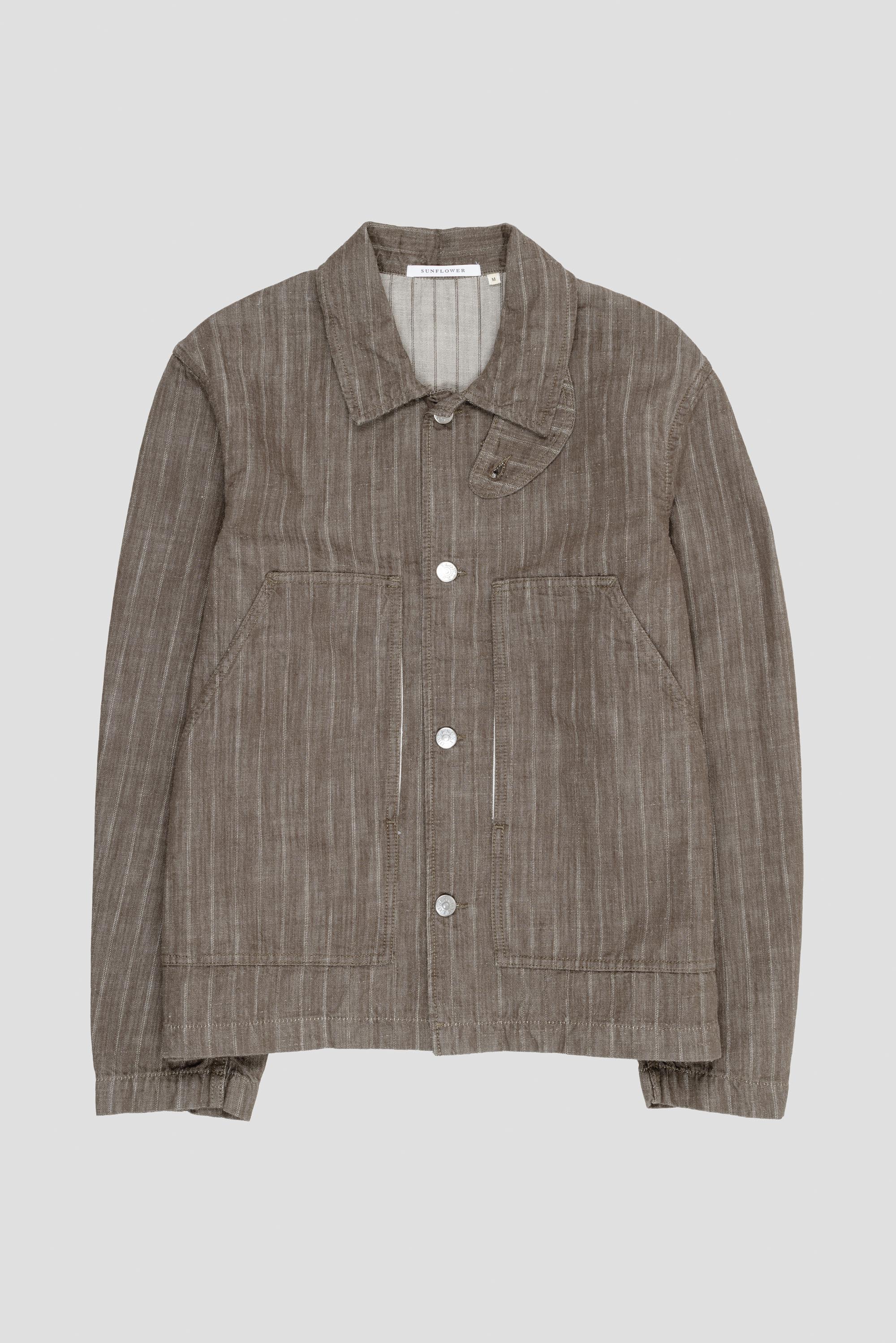 Labour Jacket Stripe Khaki
