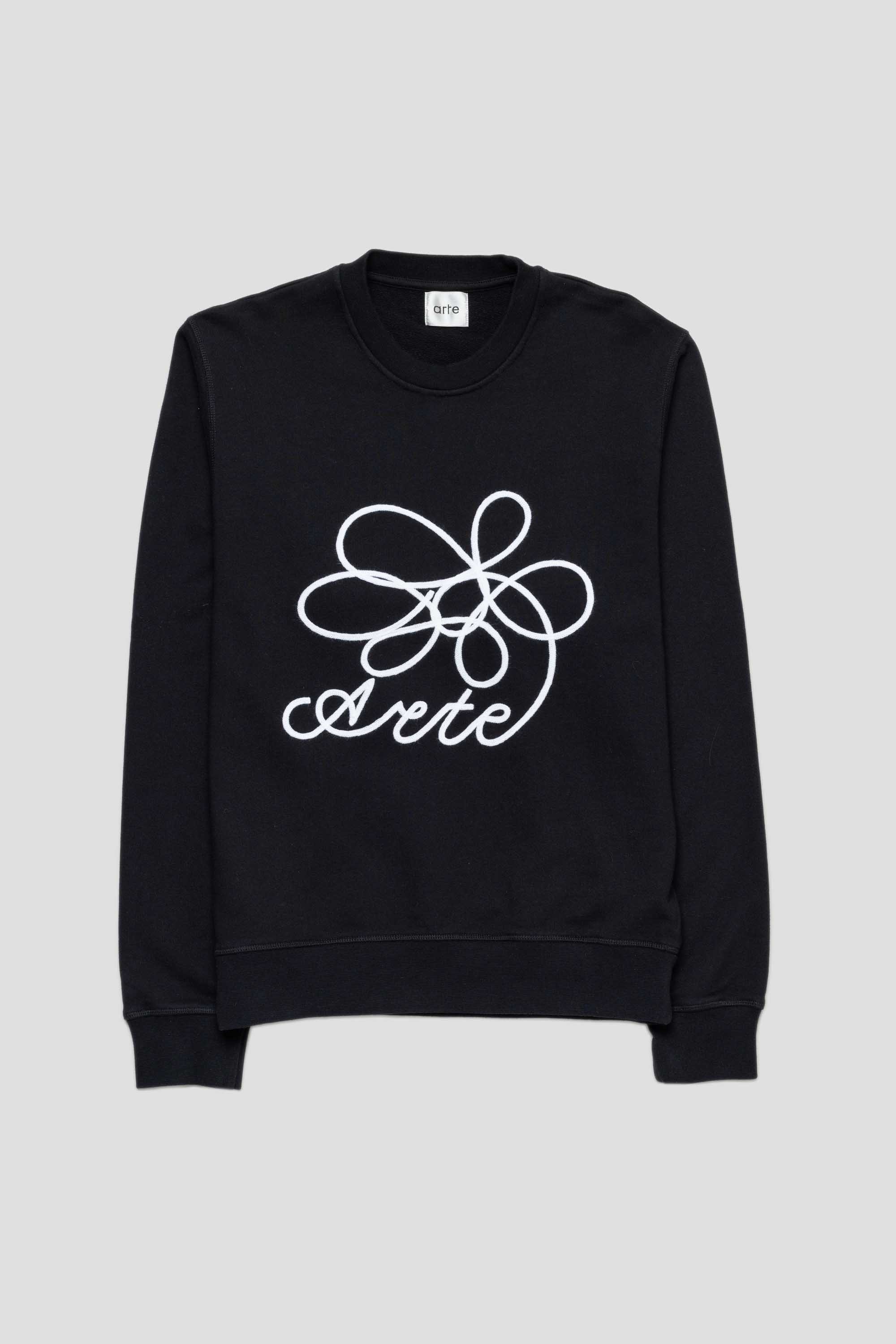 Flower Logo Crewneck Black