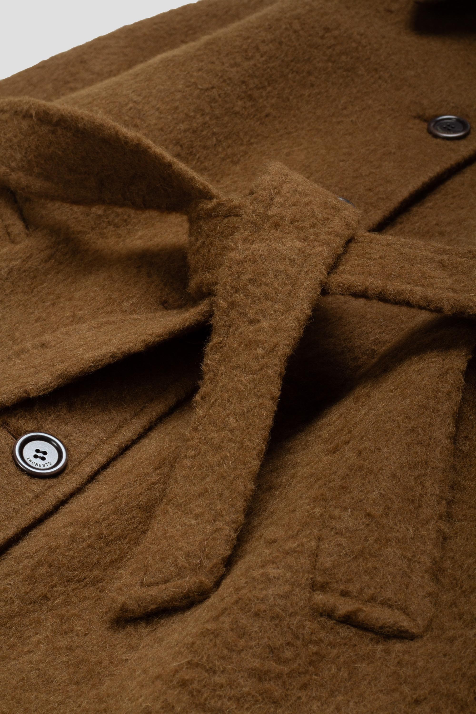 Alpaca Raglan Coat Brown