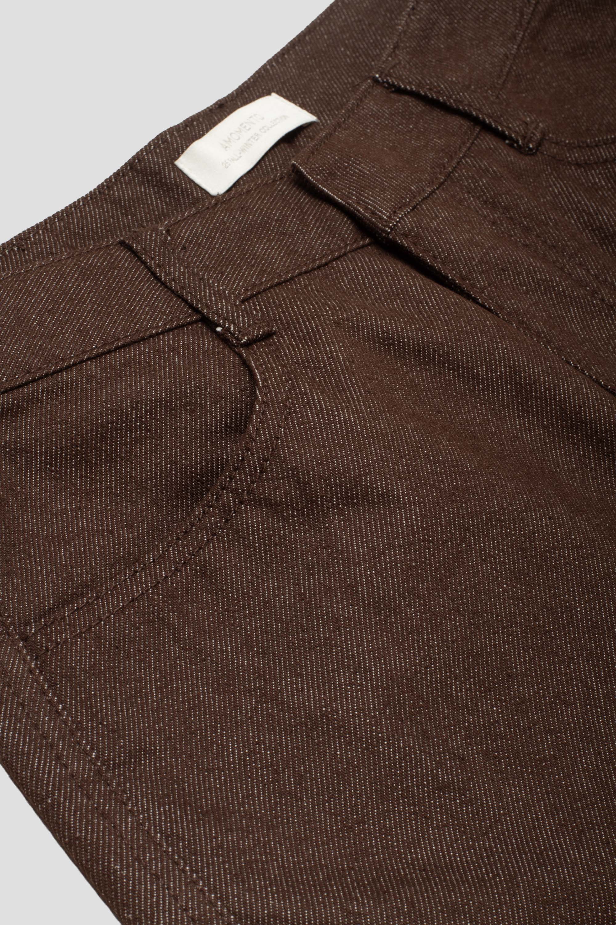 Color Indigo Denim Brown