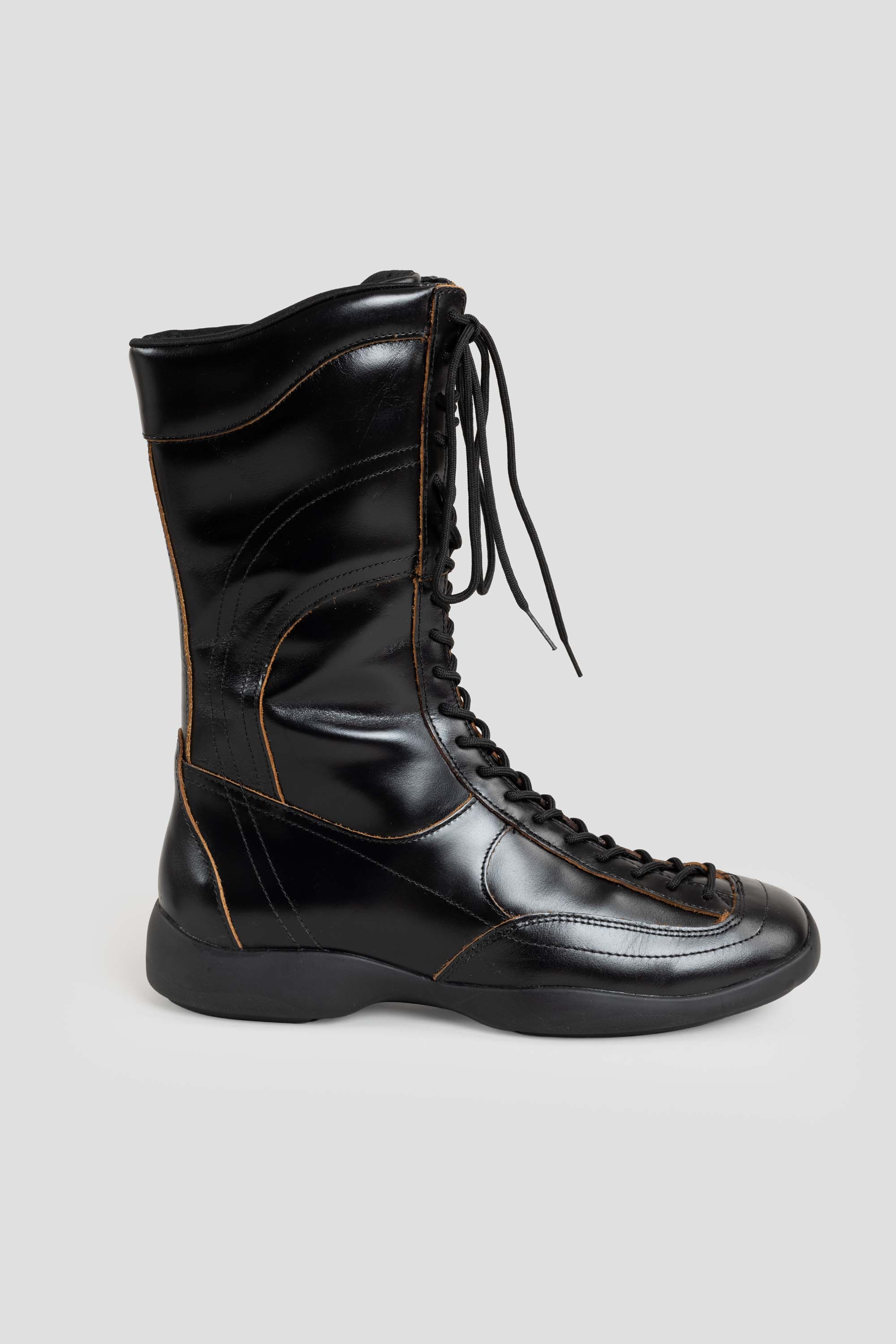 Sky Lace-Up Boots Black