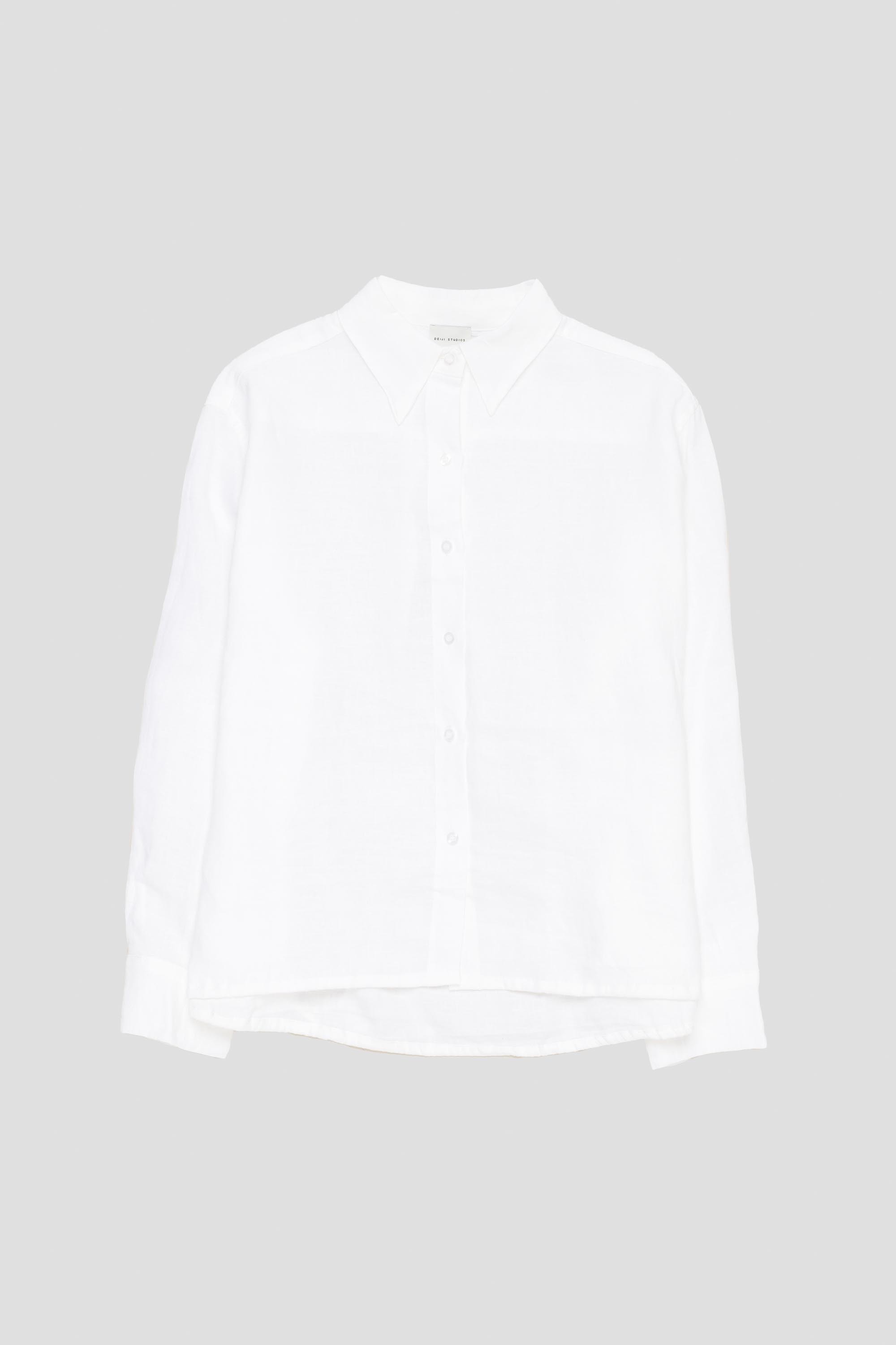 Tie Split Shirt White