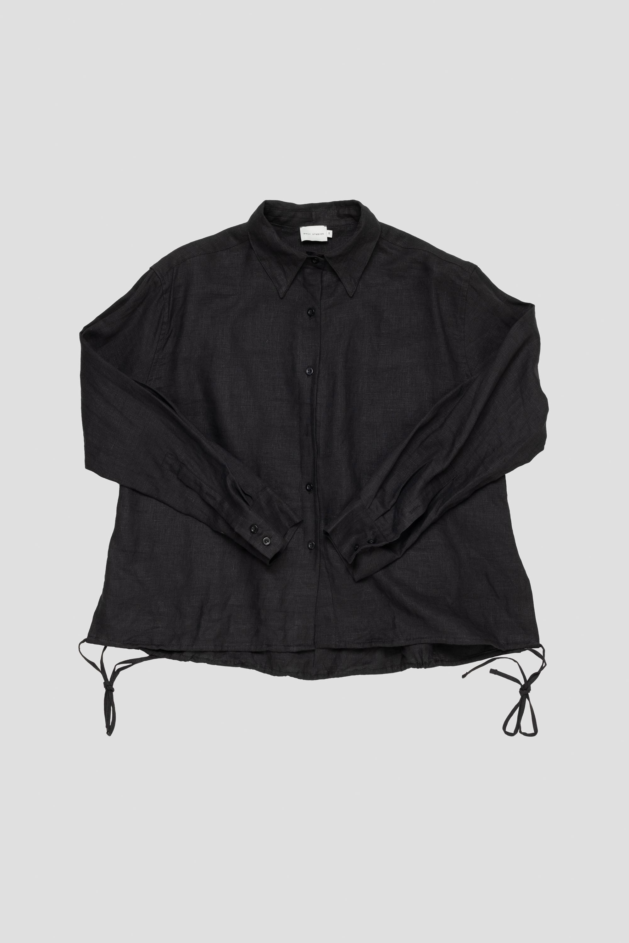 Tie Split Shirt Black