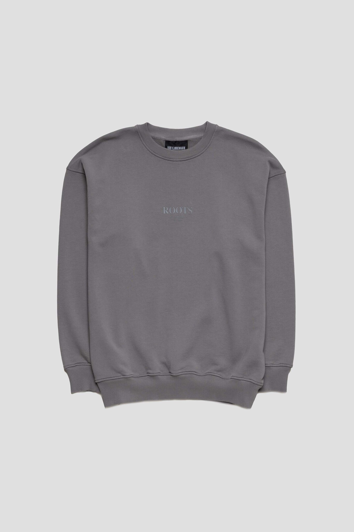 Printed Oversized Crewneck Light Grey