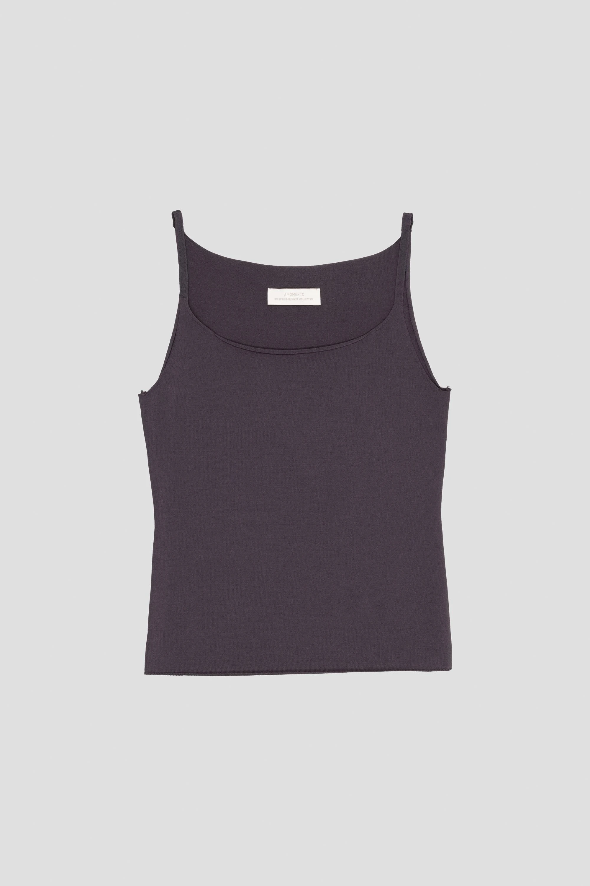 Sleeveless Knit Top Charcoal
