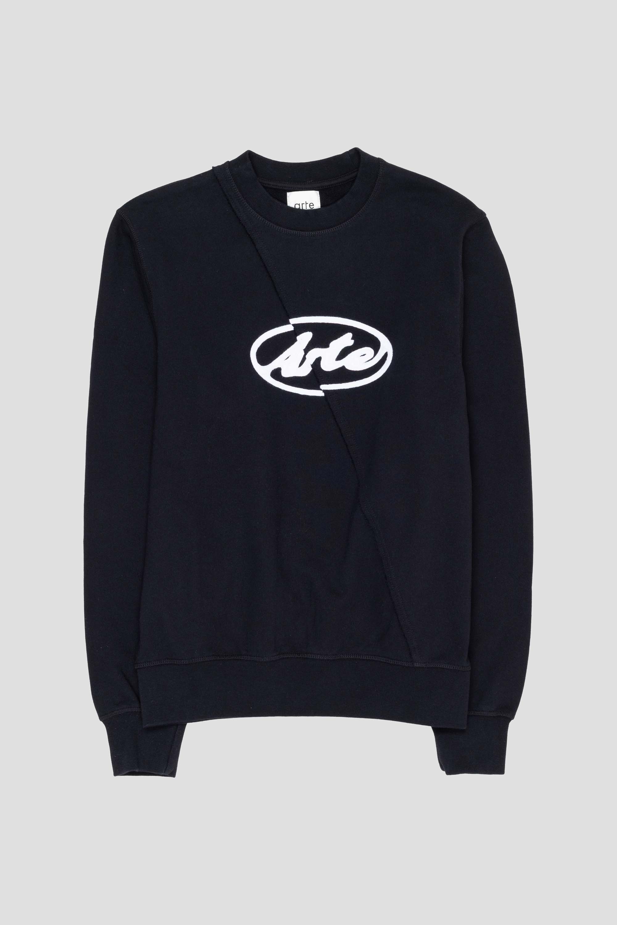 Circle Logo Embroidery Sweater Black