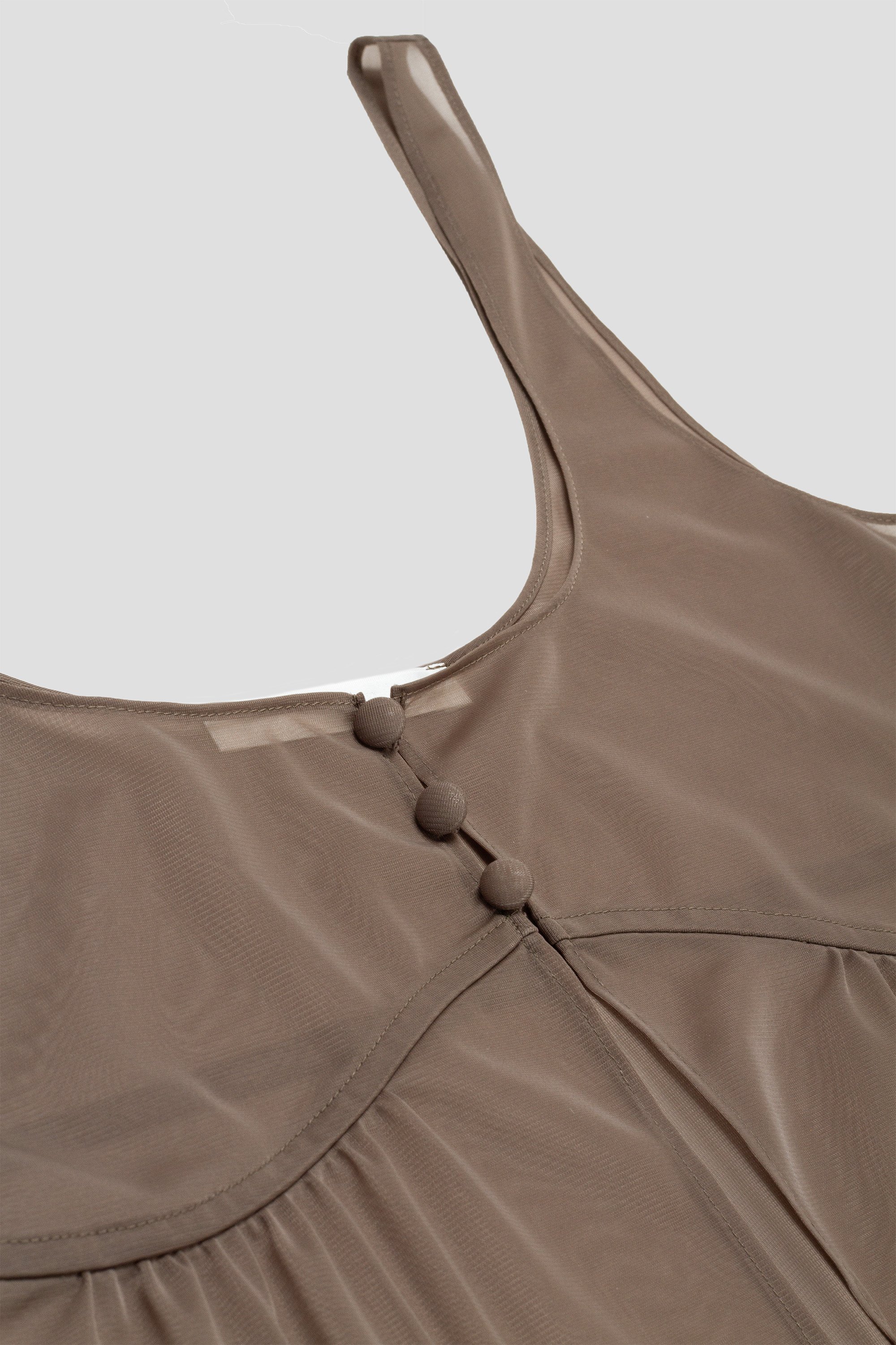 Sheer Bra Top Brown