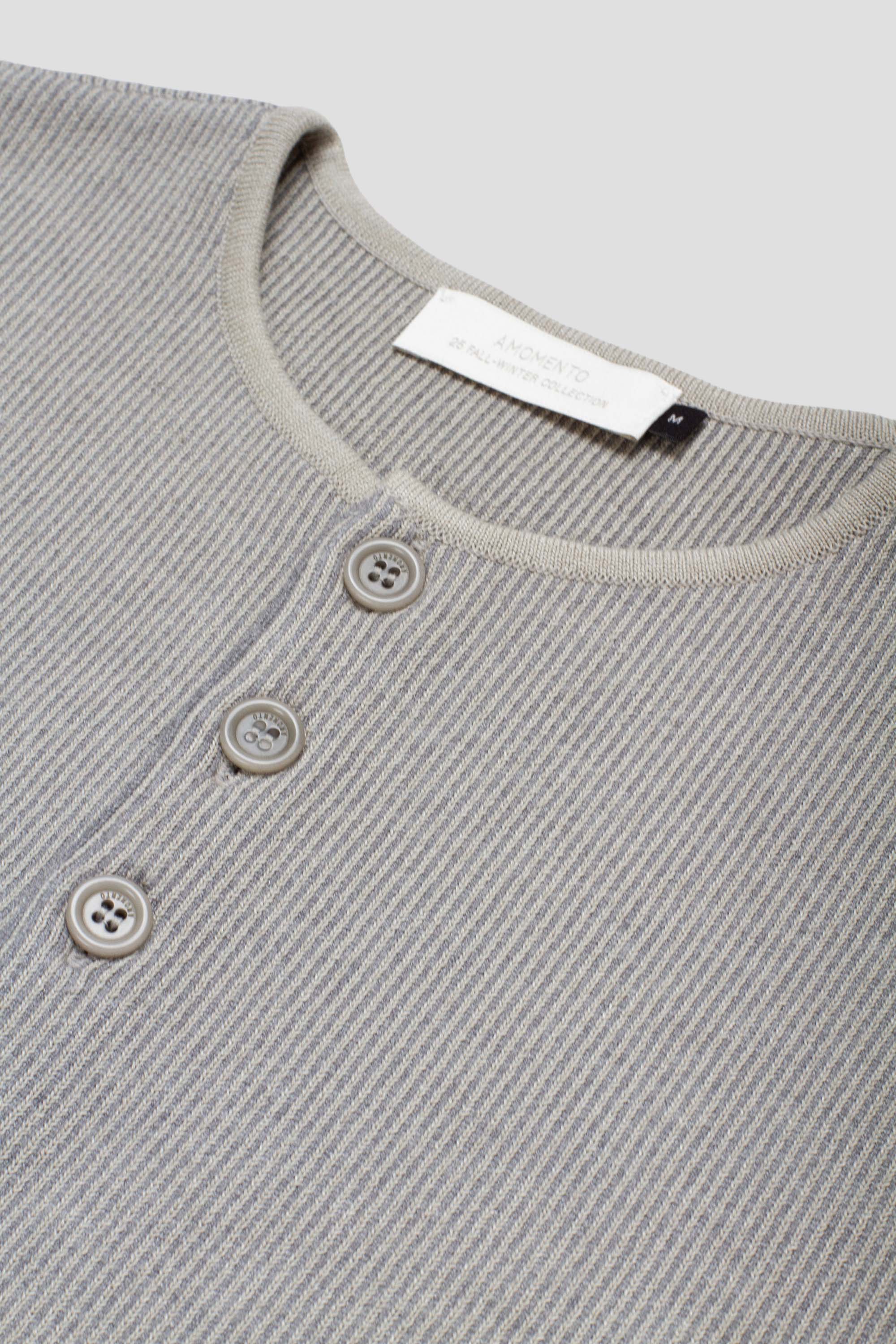 Stripe Button Up Cardigan Grey