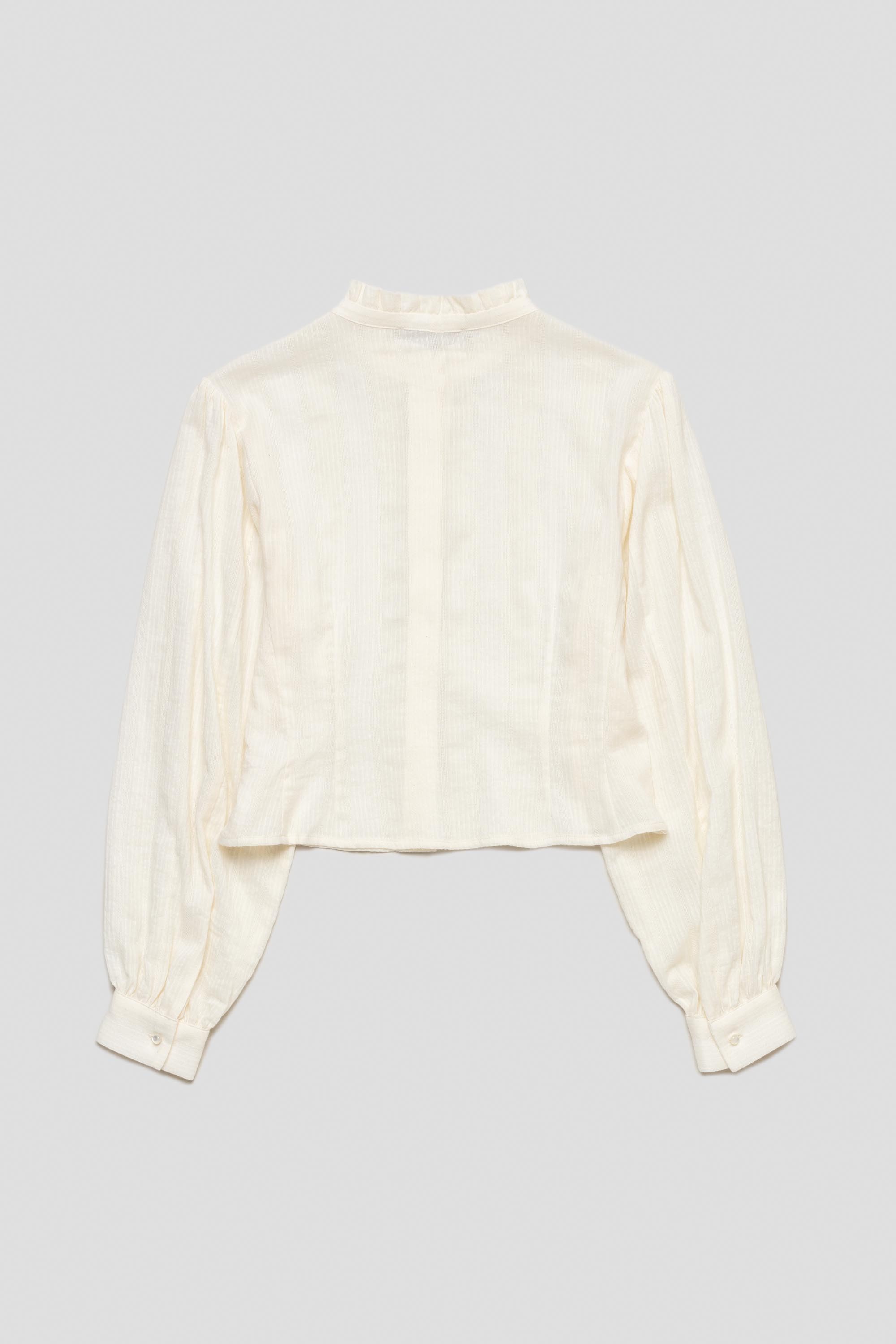 Frill Neck Blouse Ivory