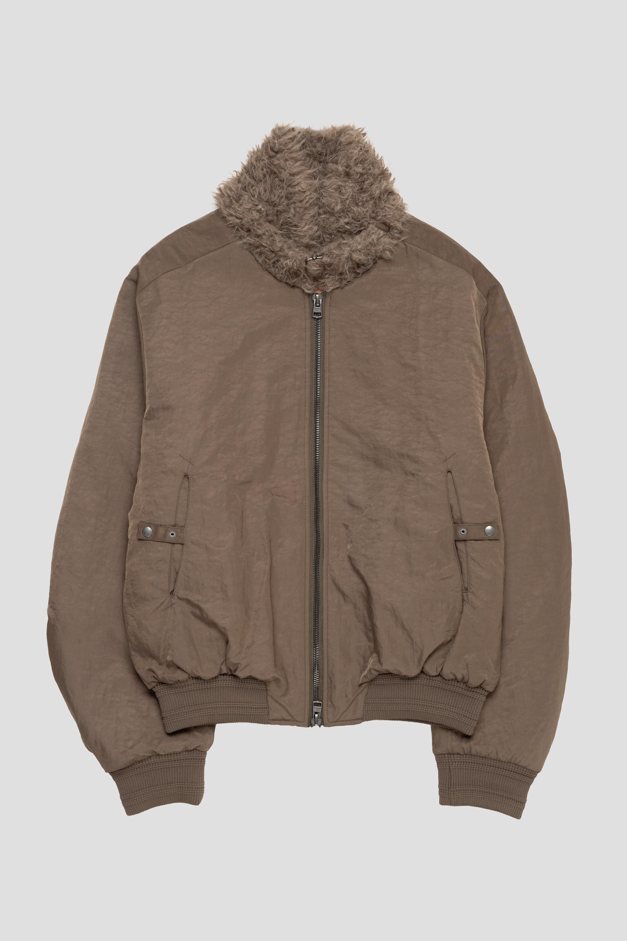 Mohair Collar Bomber Chestnut