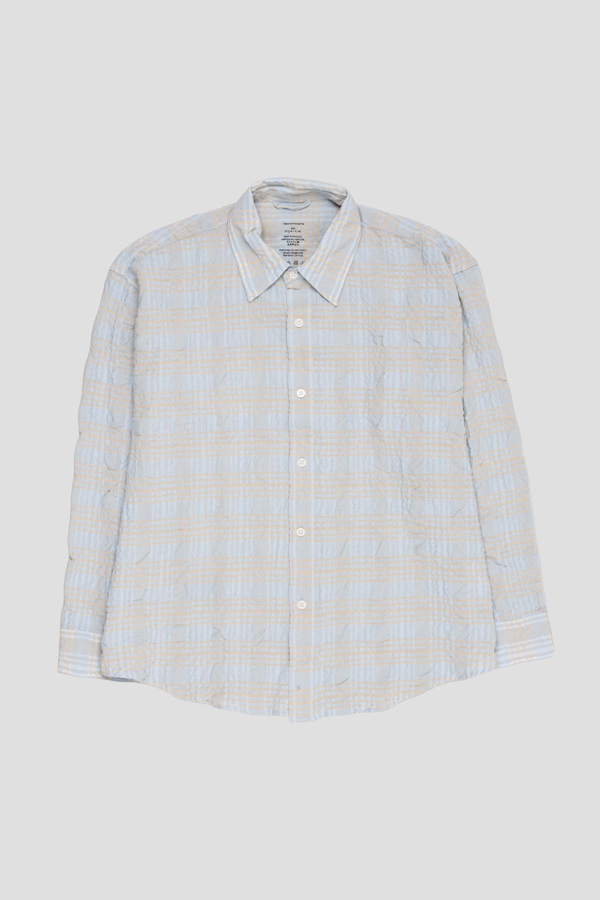 Exact Shirt Pale Blue Structured Check