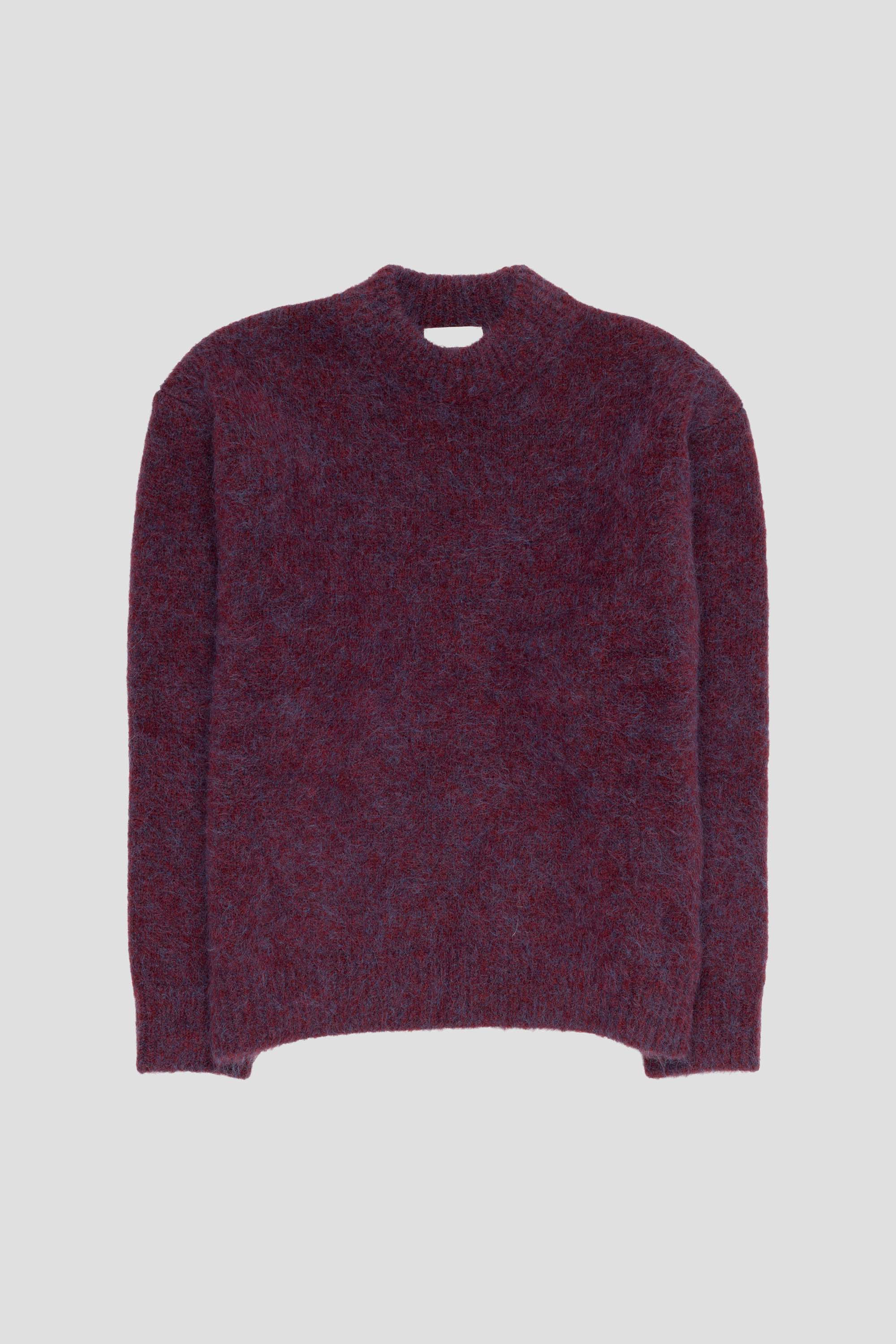 Hairy Rounded Pullover Burgundy
