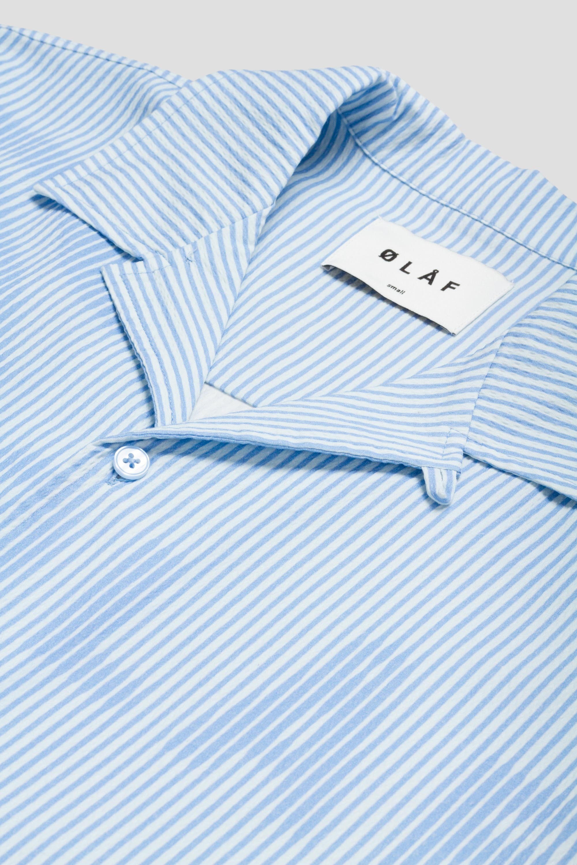 Stripe Sun AOP Camp Shirt Surf Blue