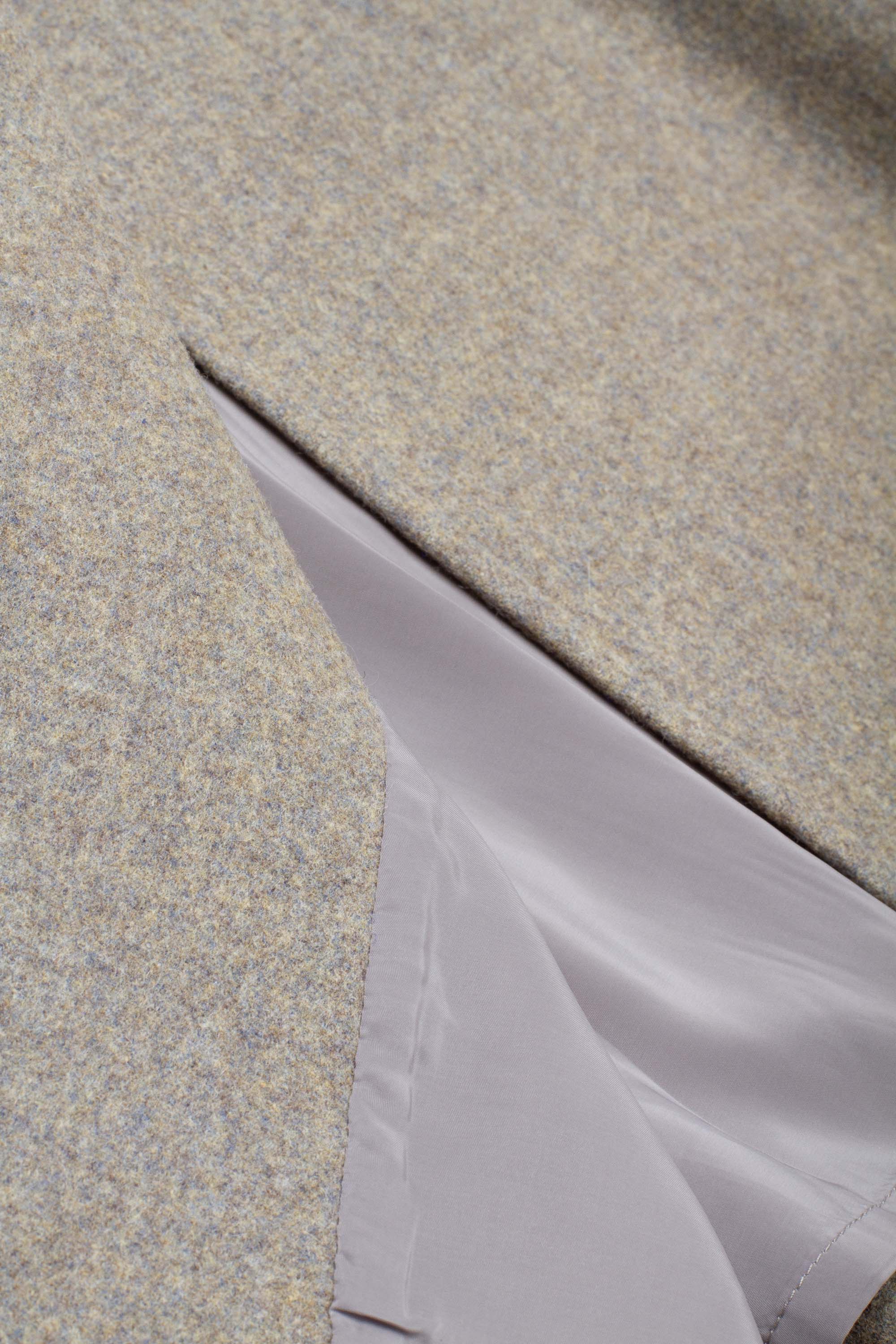 Shirring Coat Grey Blue