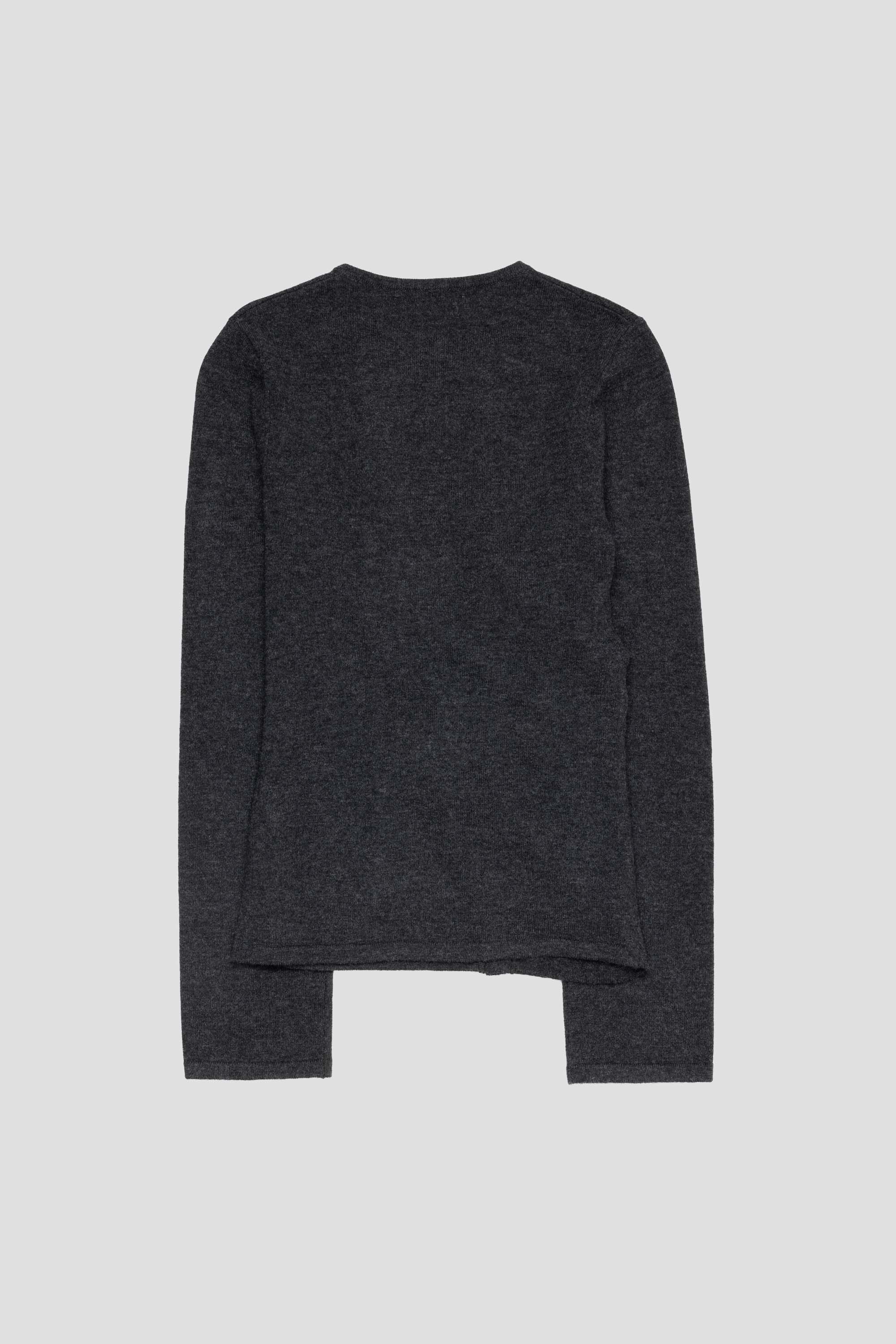 Wave Cardigan Grey Cashmere Blend