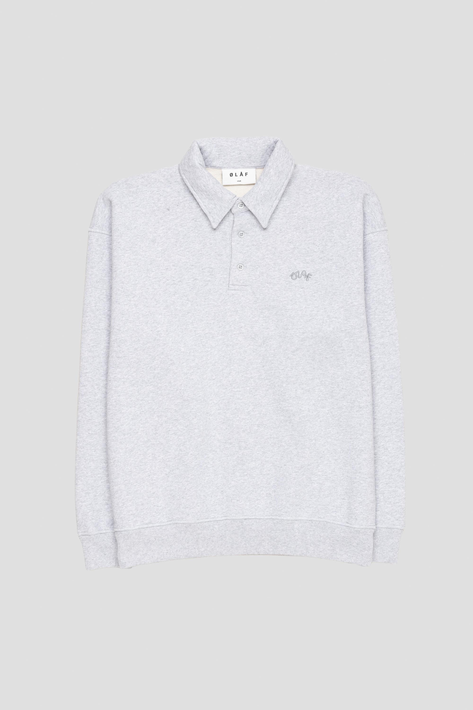 Signature Oversized Polo Heather Grey