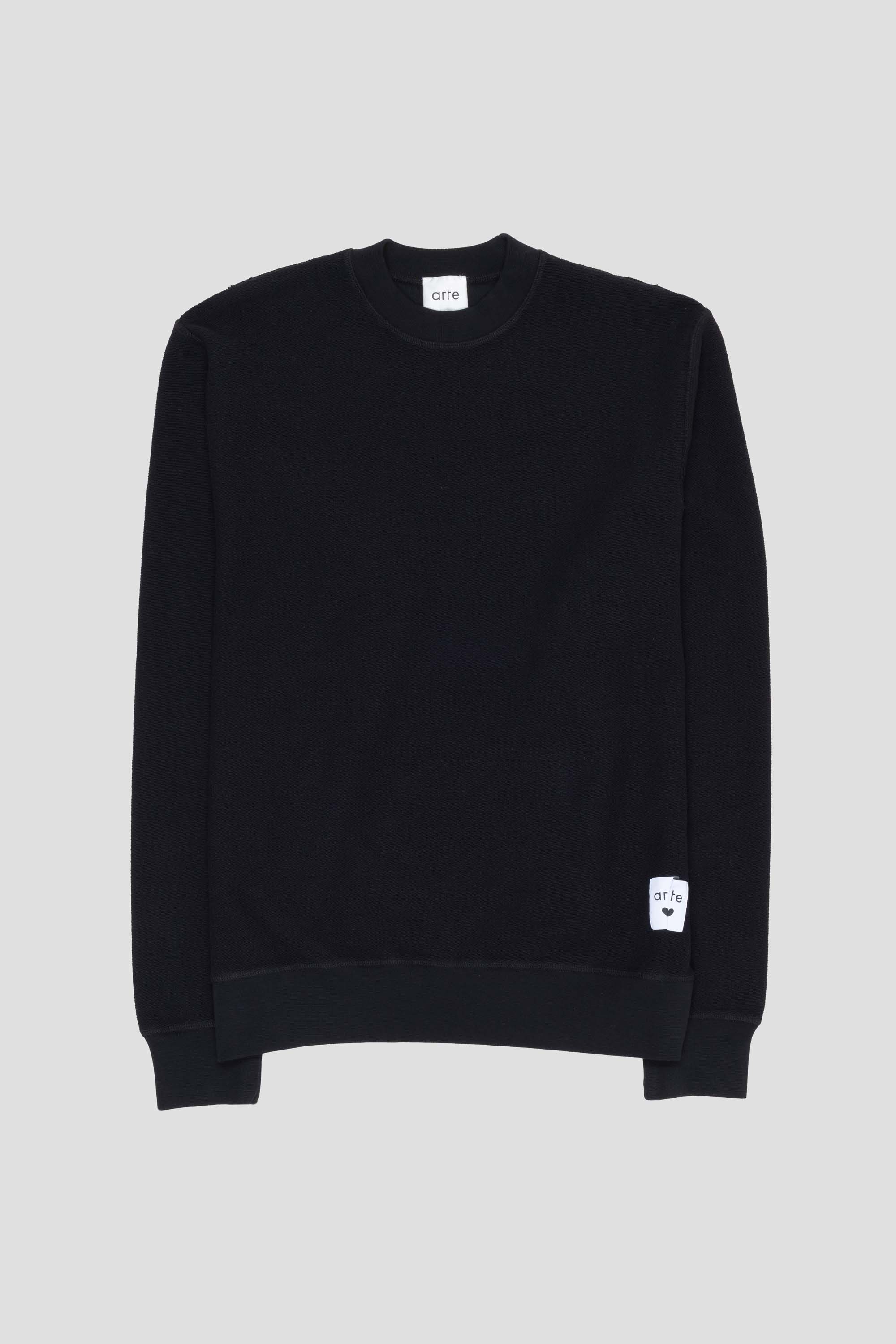 Reversible Label Crewneck Black