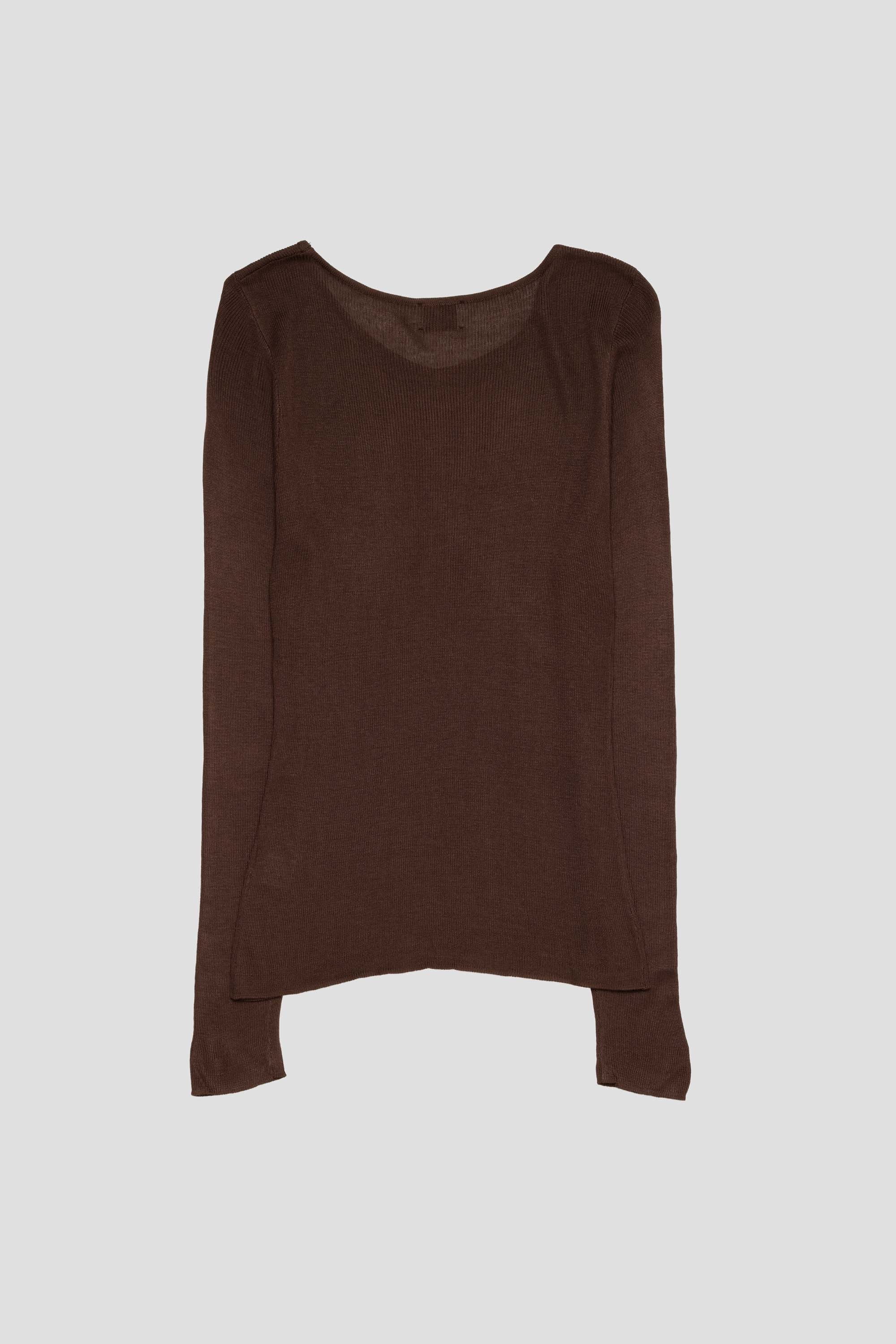 Knitted Top Dark Brown