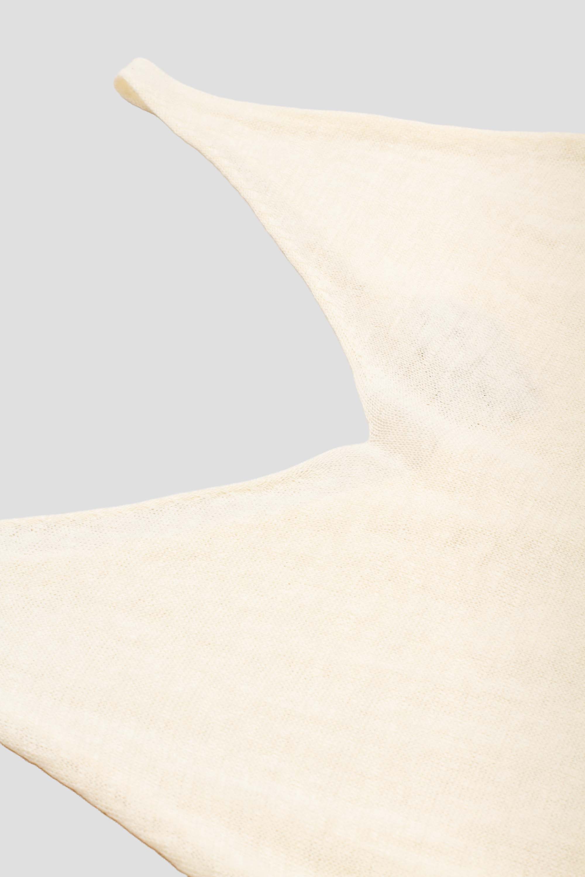 Rolled Knit Top Off White