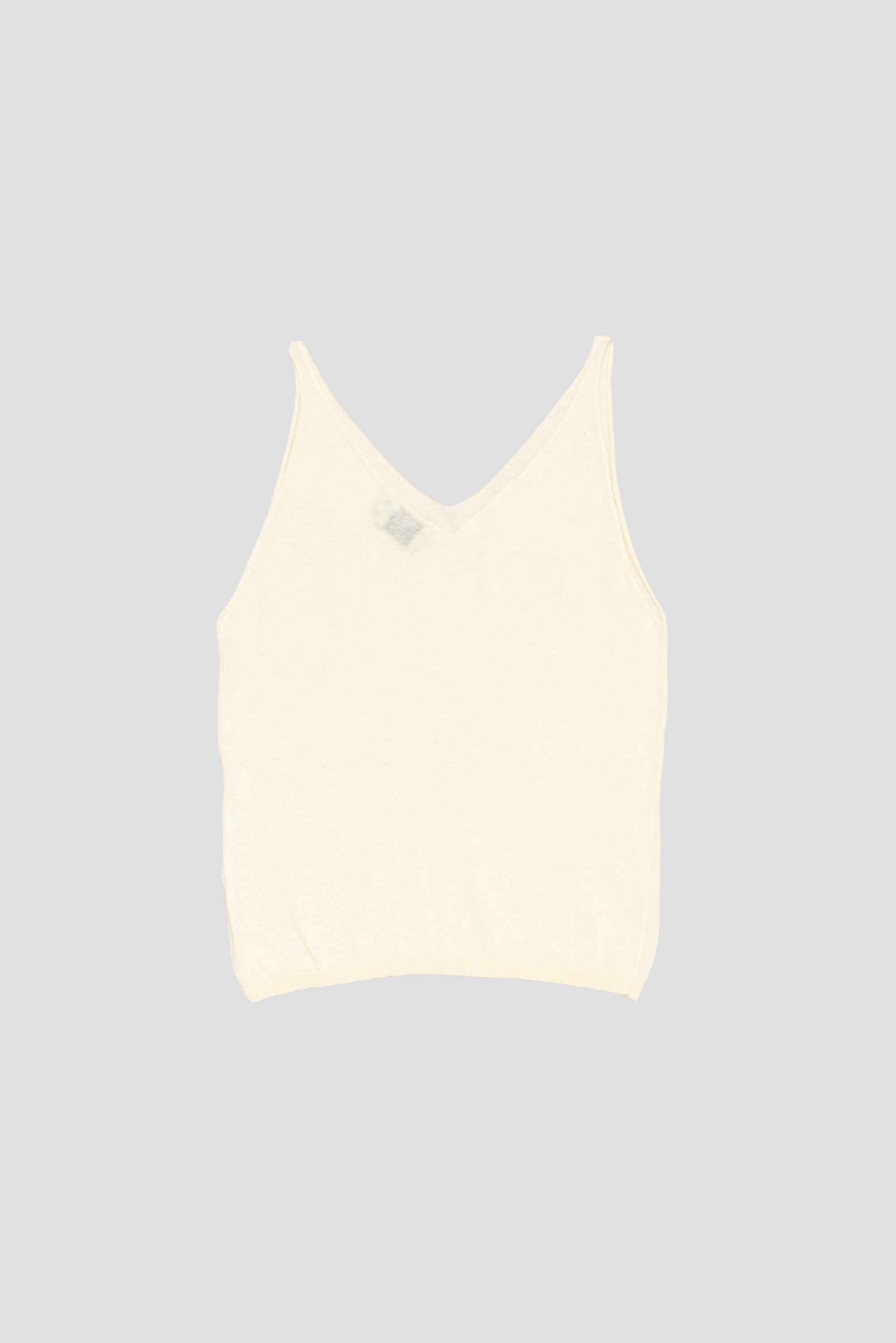 Rolled Knit Top Off White