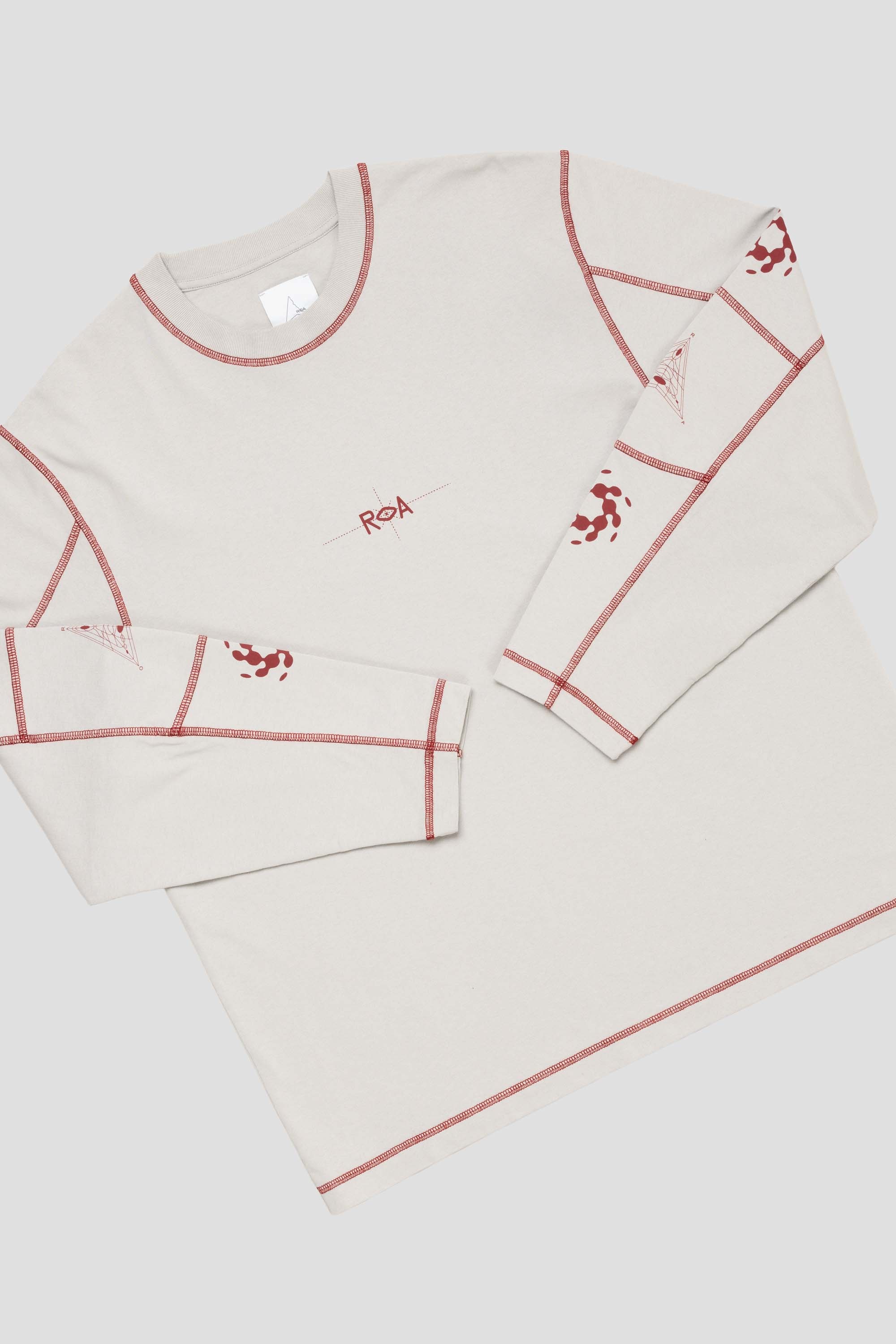 Info Stitch Organic LS Light Grey