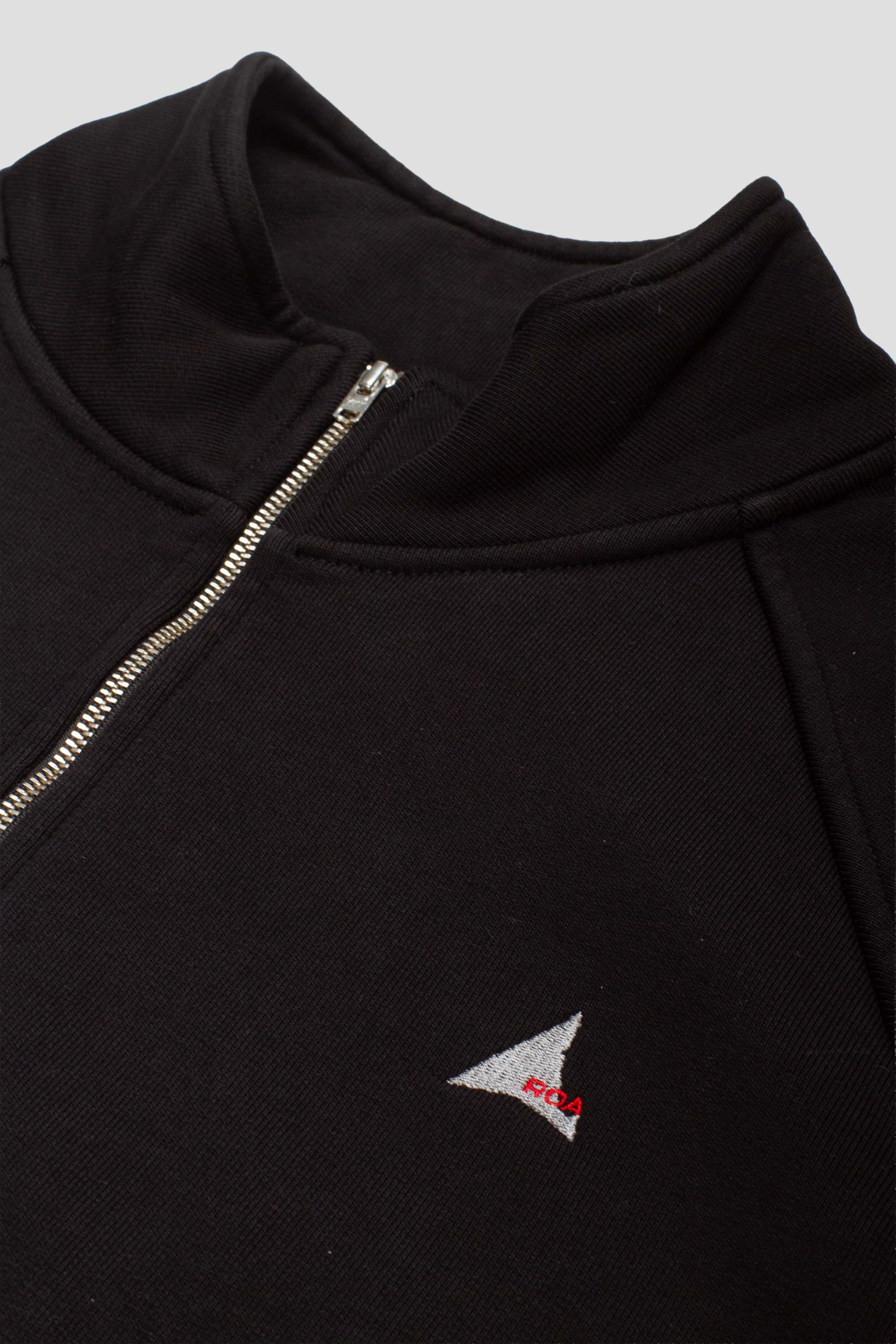 Logo Heavy Half Zip Black