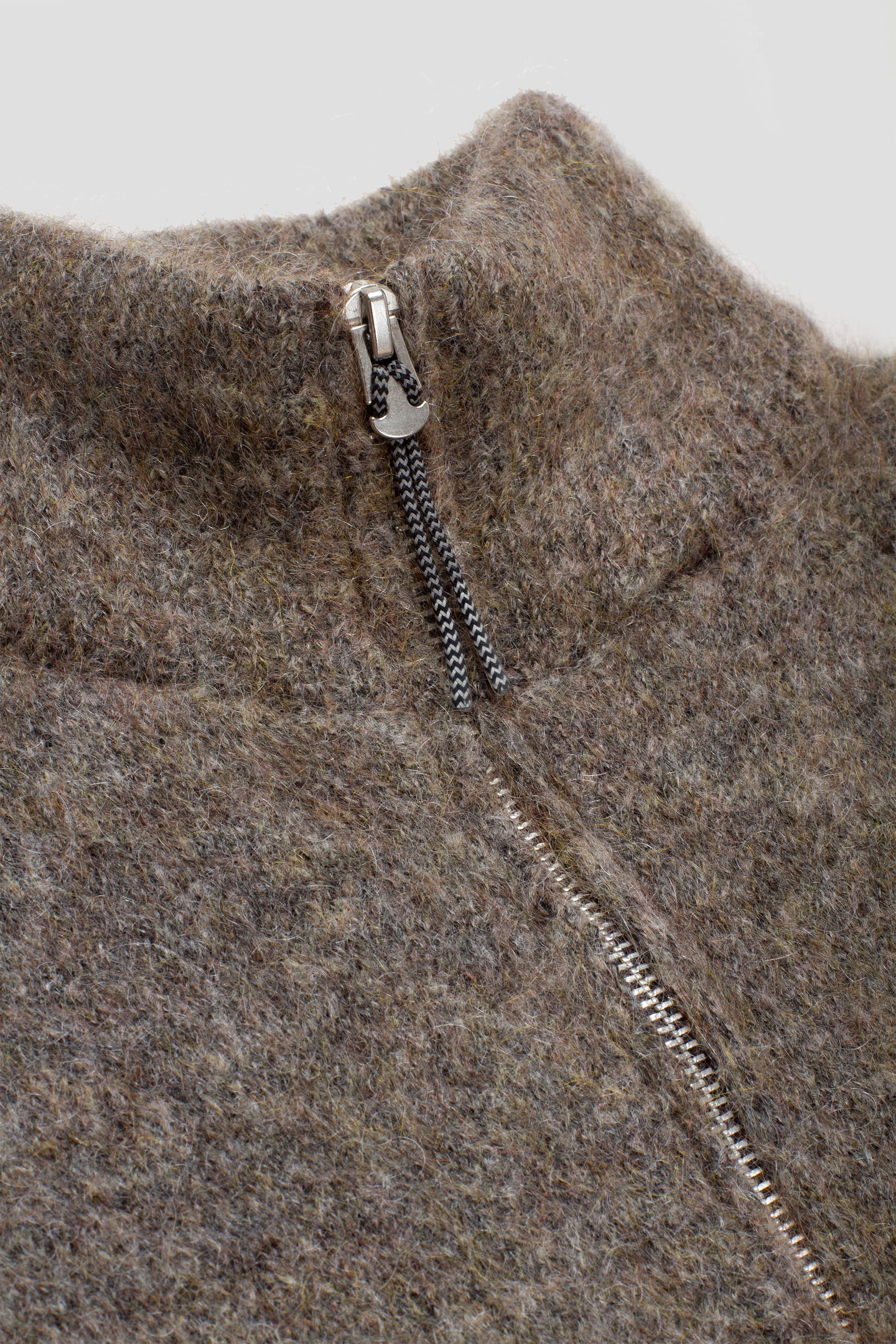Women's Tasna Mohair Zip Up Sweater Dark Taupe