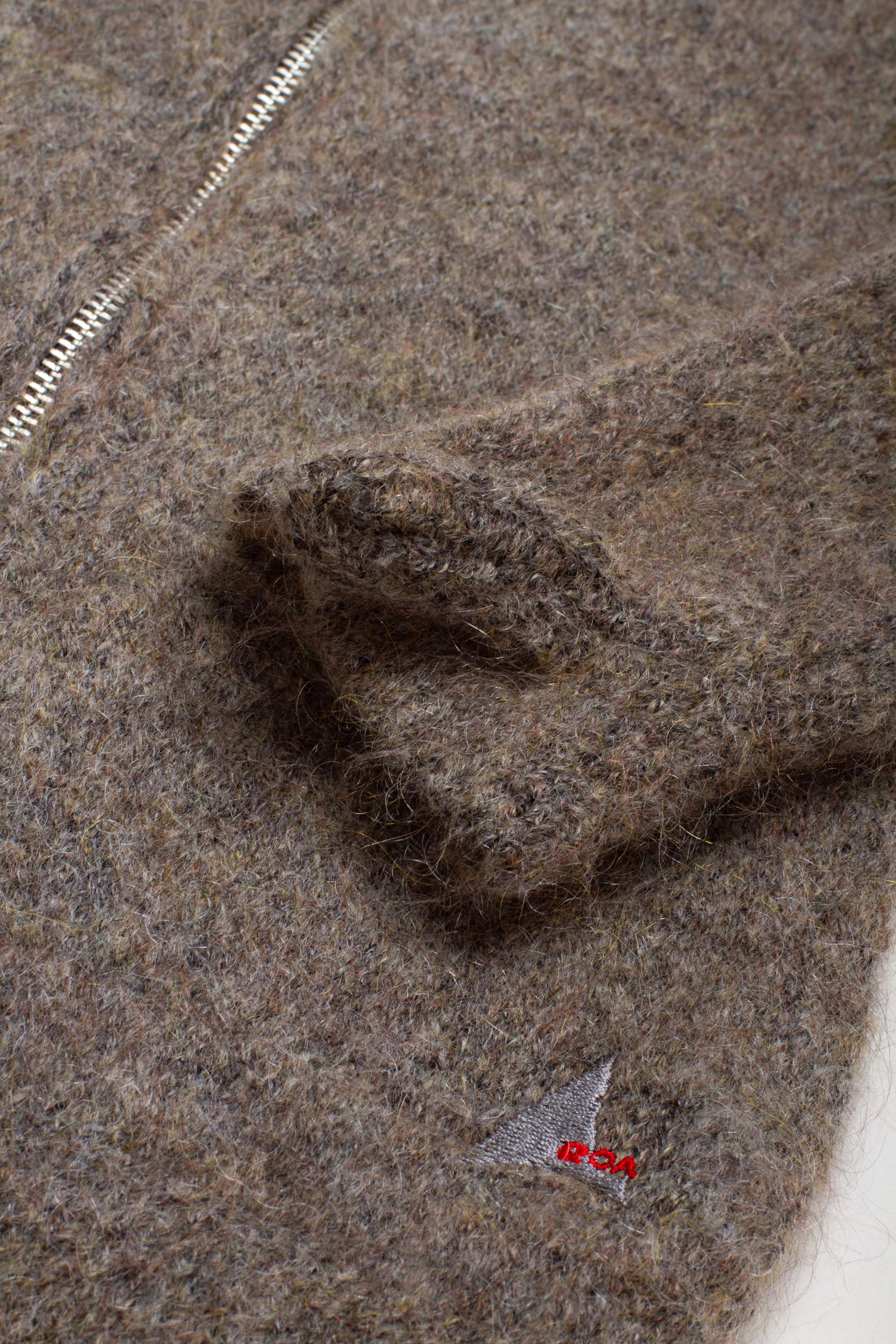 Women's Tasna Mohair Zip Up Sweater Dark Taupe