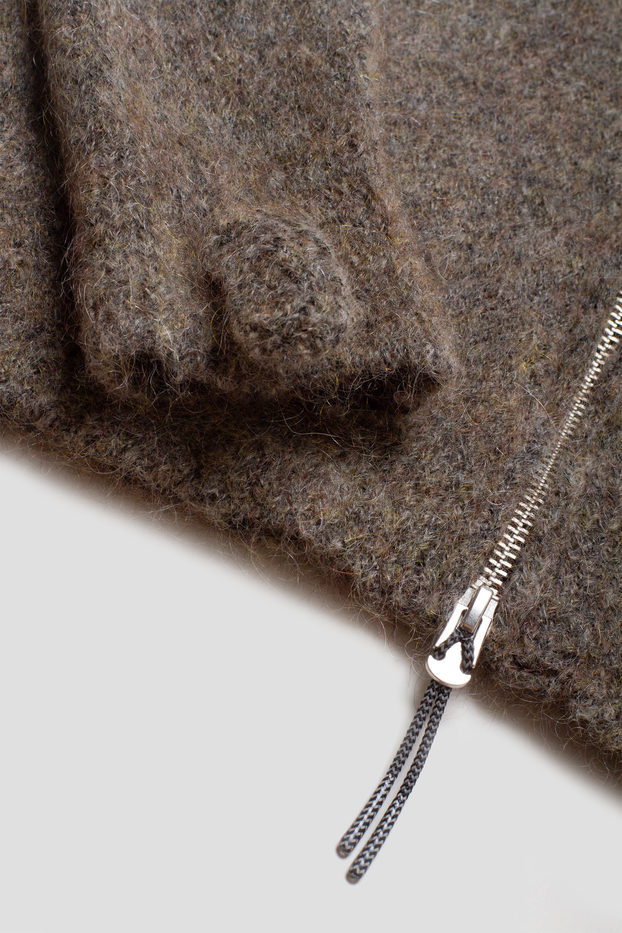 Women's Tasna Mohair Zip Up Sweater Dark Taupe