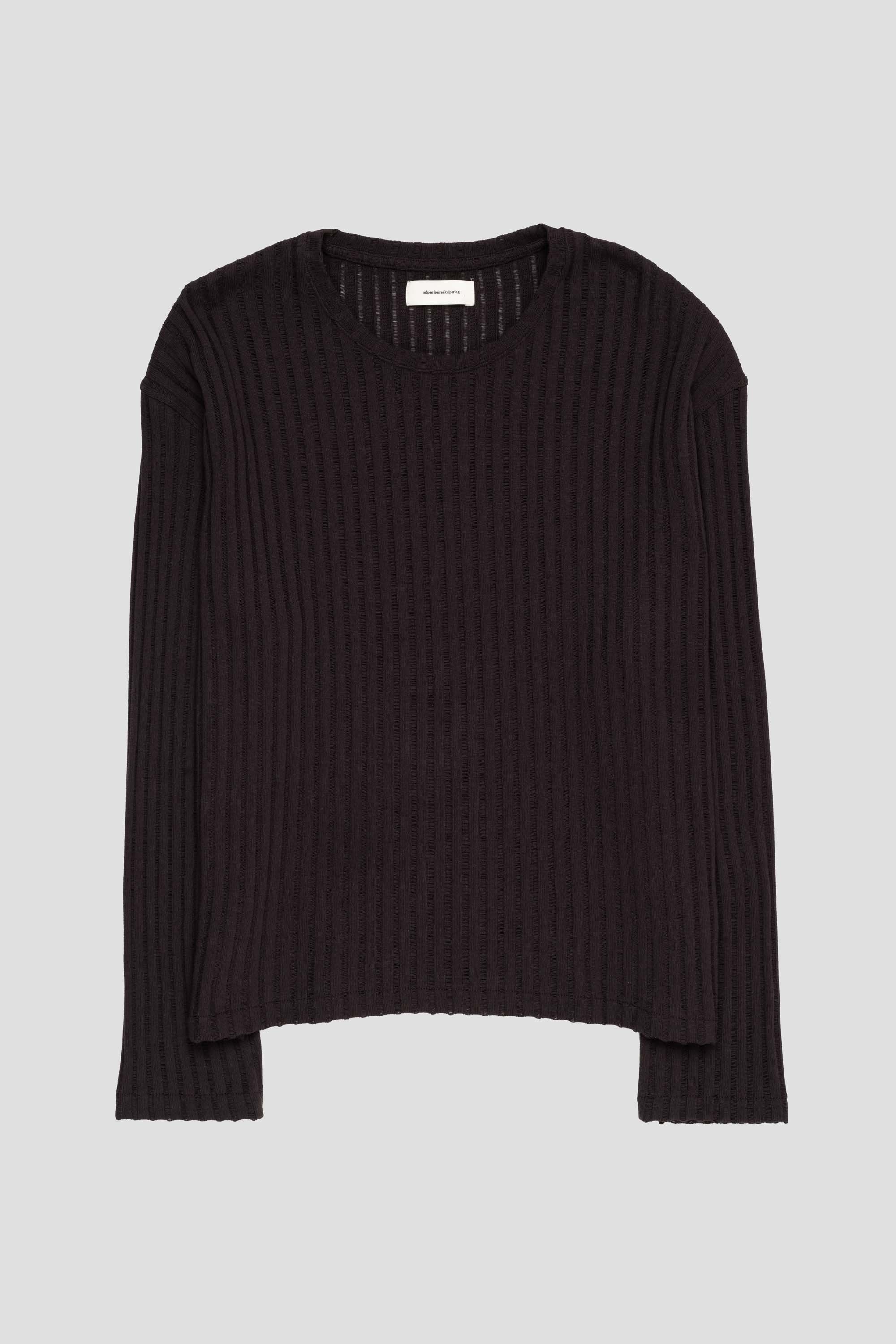 Round Neck Sweater Dark Brown Ajour
