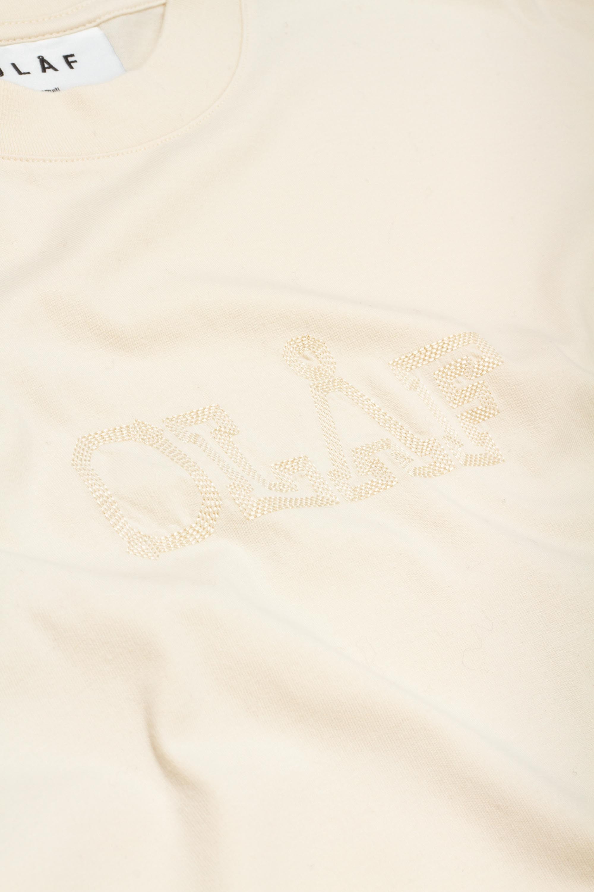 Stitched Varsity Tee Off White